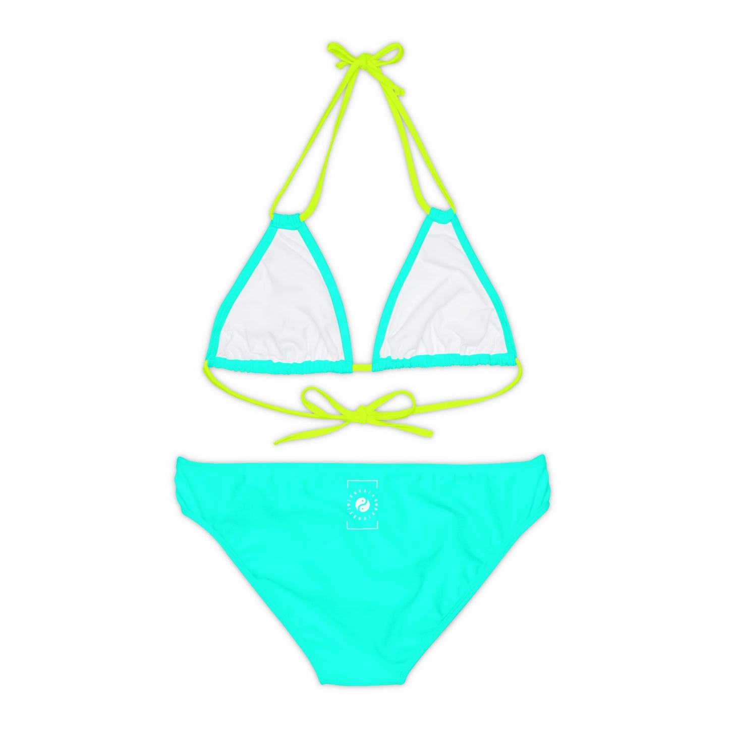 Neon Teal #11ffe3 - Lace-up Bikini Set