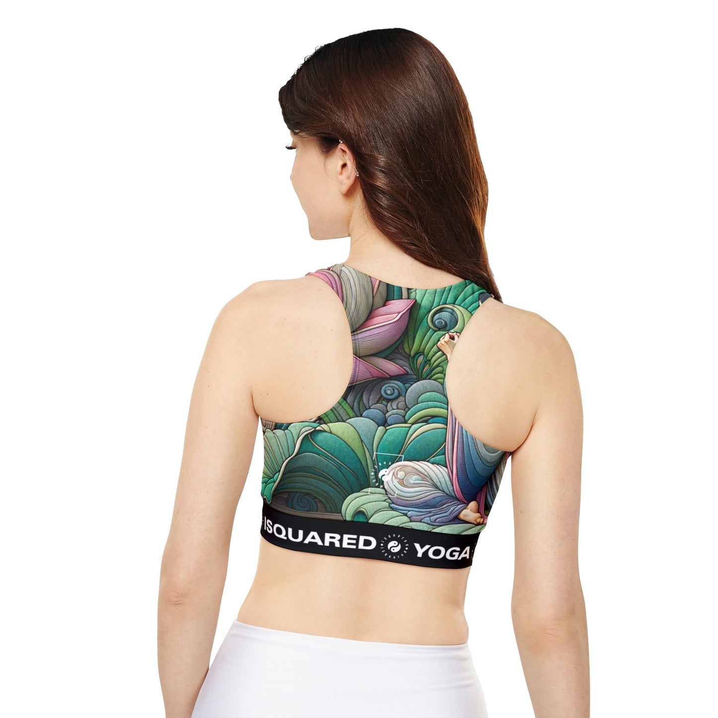 "Lotus Echo Serenity" - Lined & Padded Sports Bra