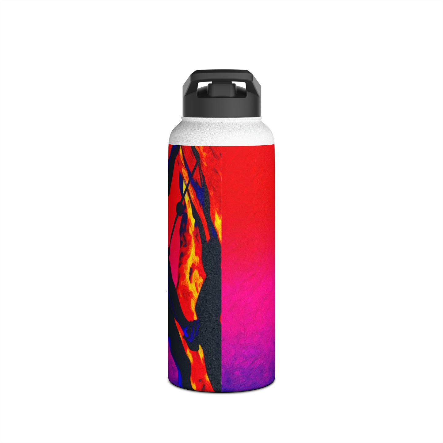 "Technicolour Ascent: The Digital Highline" - Water Bottle