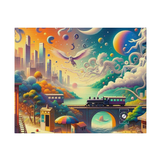 "Mirrors of Metaphor: A Murakami Odyssey" - Art Print Canvas