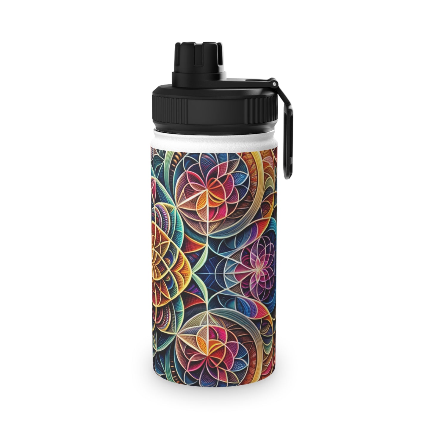 "Sacred Symmetry: Infinite Radiance of Love" - Sports Water Bottle