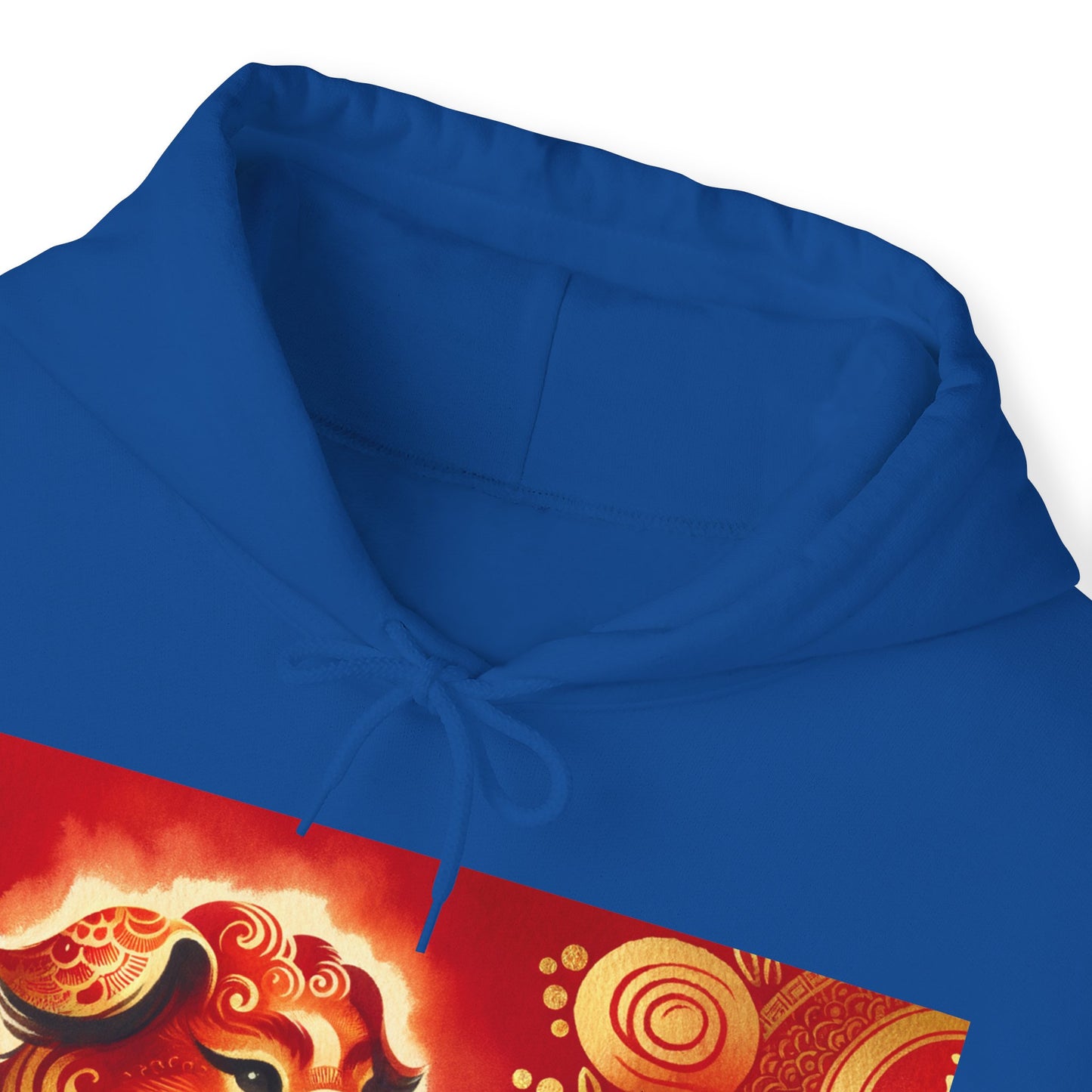 "Golden Canine Emissary on Crimson Tide: A Chinese New Year Odyssey" - Hoodie