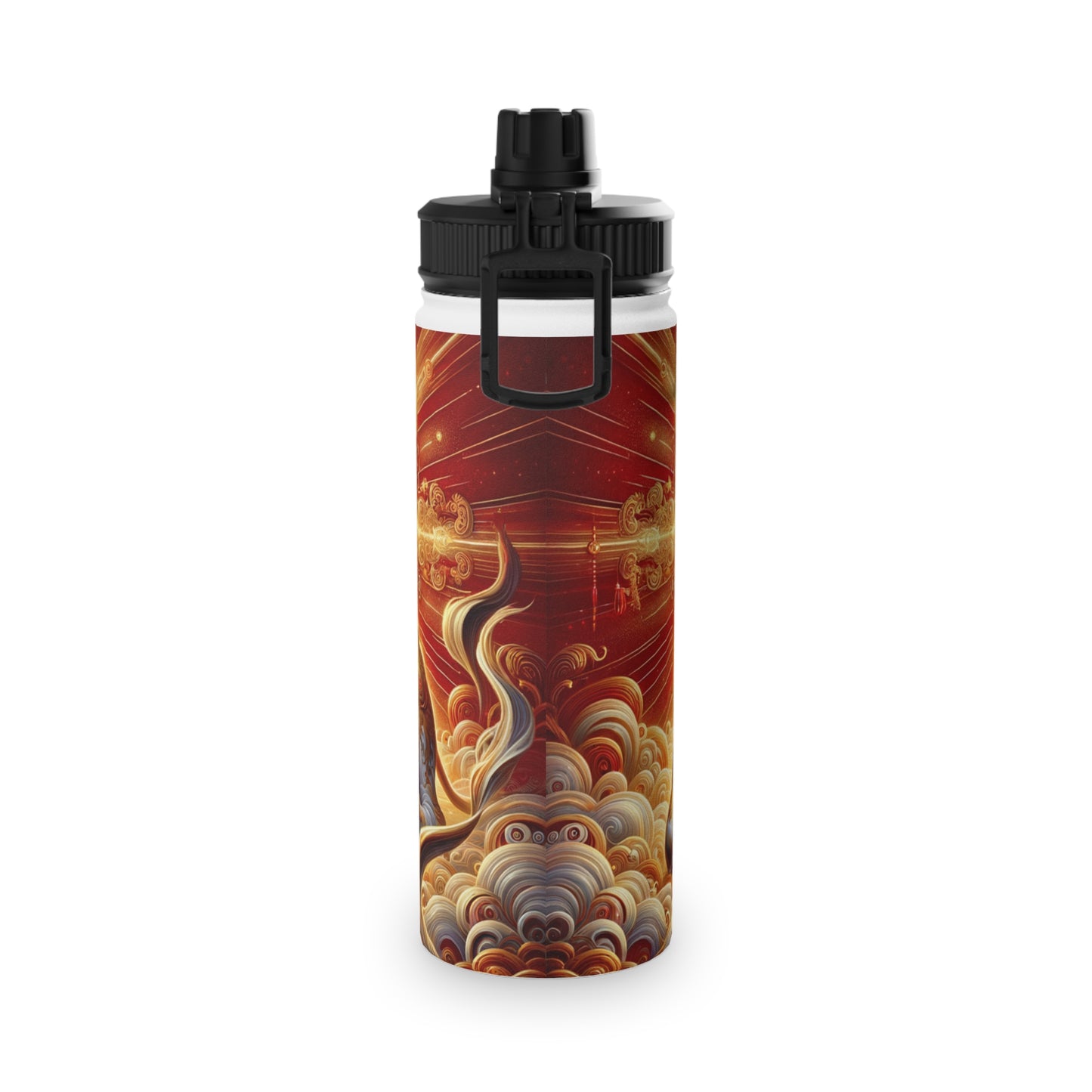 "Golden Euphoria: A Dance of the Divine Bovine" - Sports Water Bottle