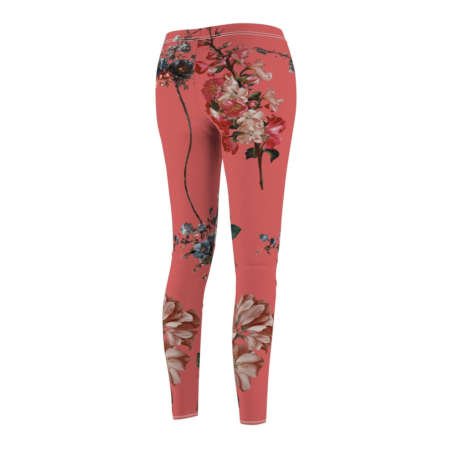 Botanicals on Coral - Casual Leggings