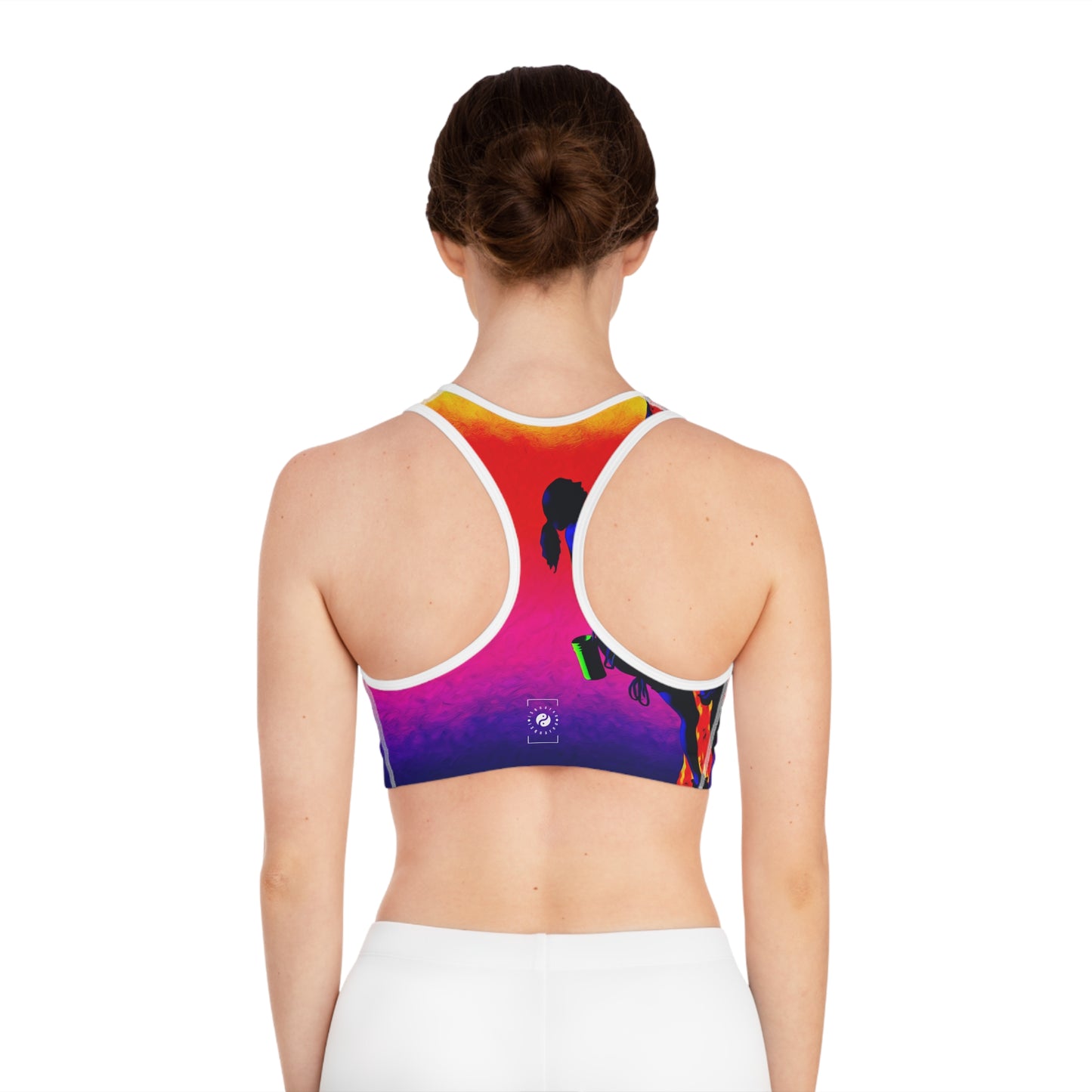 "Technicolour Ascent: The Digital Highline" - Soutien-gorge de sport haute performance