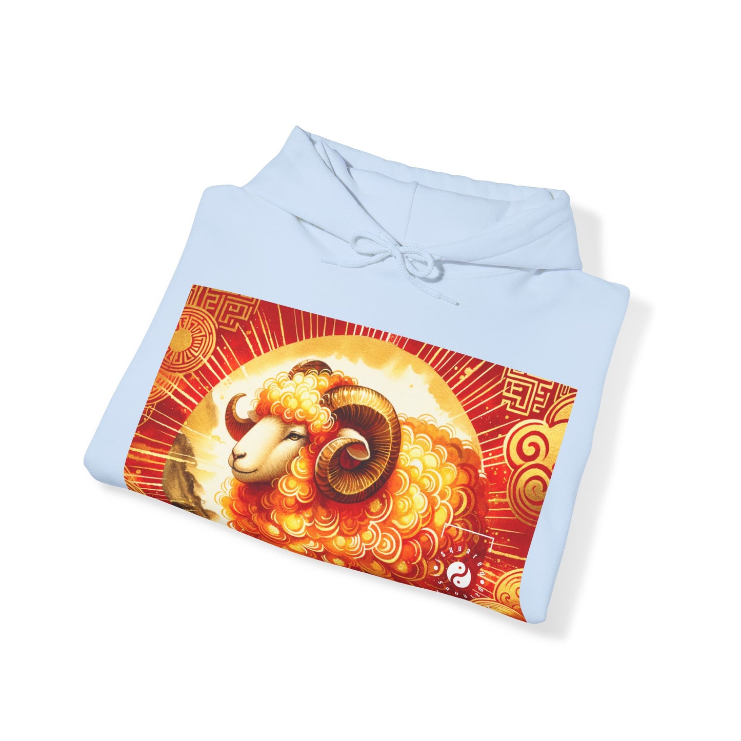 "Auspicious Gold of Divine Ewe: A Lunar New Year Revelry" - Hoodie