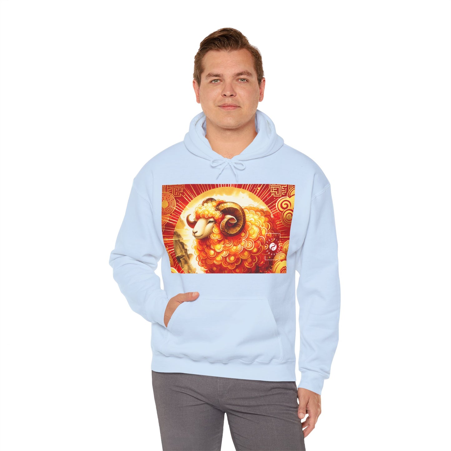 "Auspicious Gold of Divine Ewe: A Lunar New Year Revelry" - Hoodie