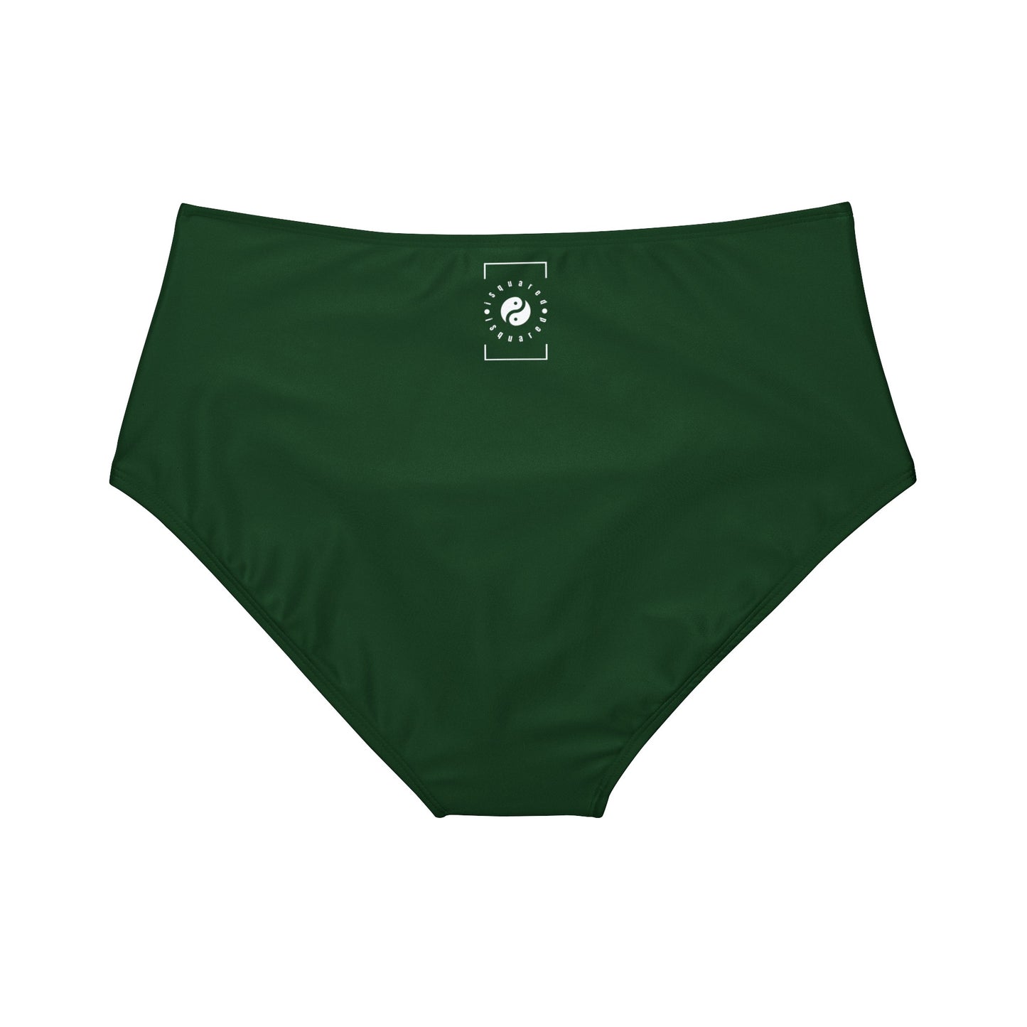 #153B1C Forest Green - High Waisted Bikini Bottom