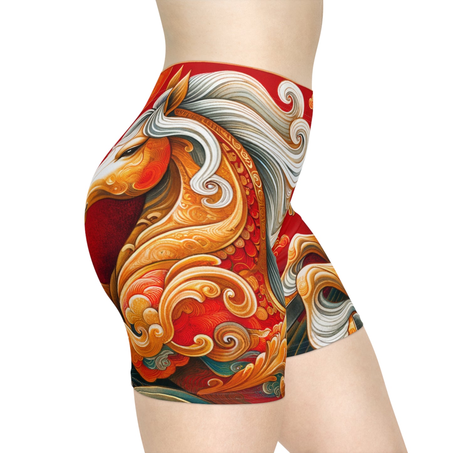 "Gold Gallop on Vermilion Vista: A Lunar New Year’s Ode" - Hot Yoga Short