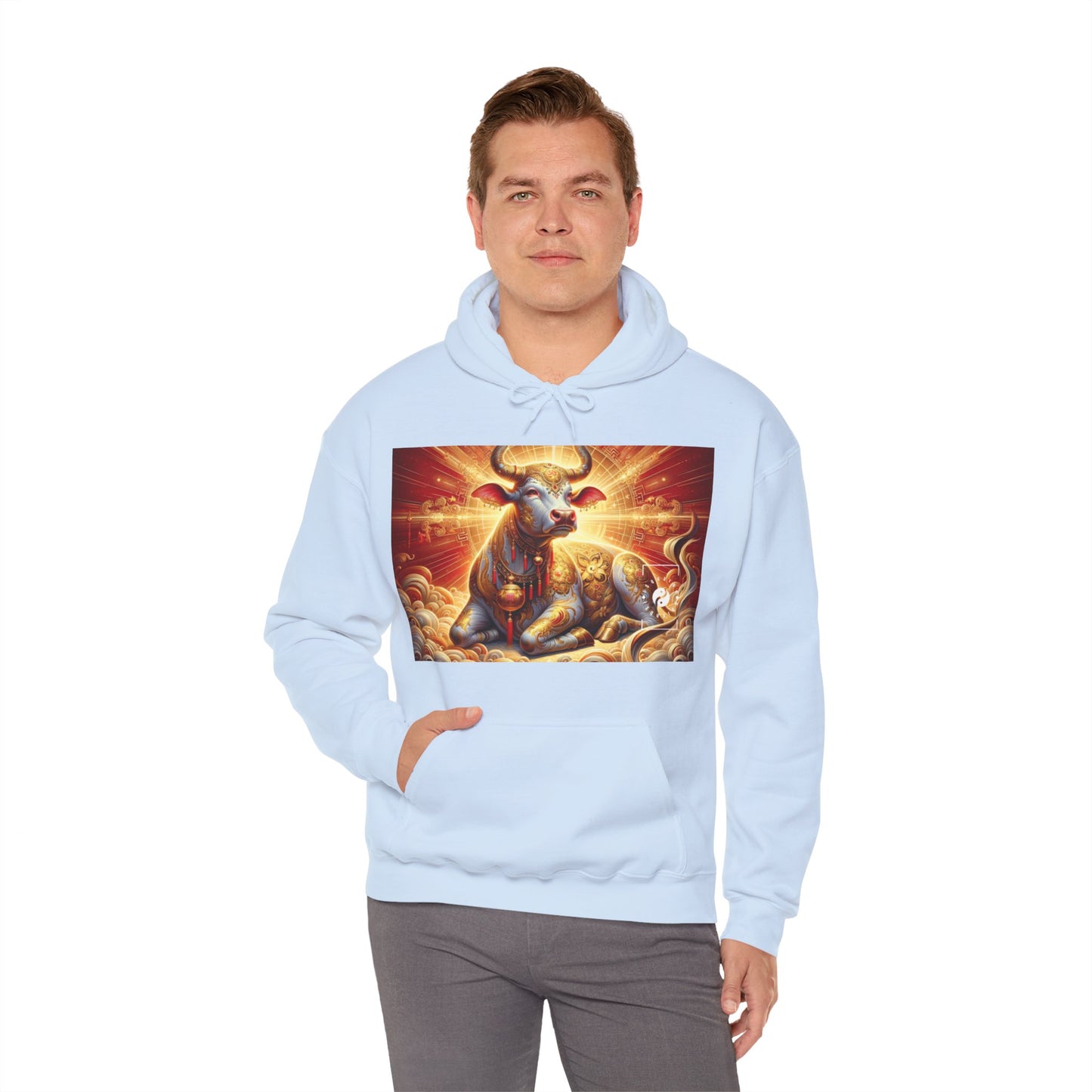 "Golden Euphoria: A Dance of the Divine Bovine" - Hoodie