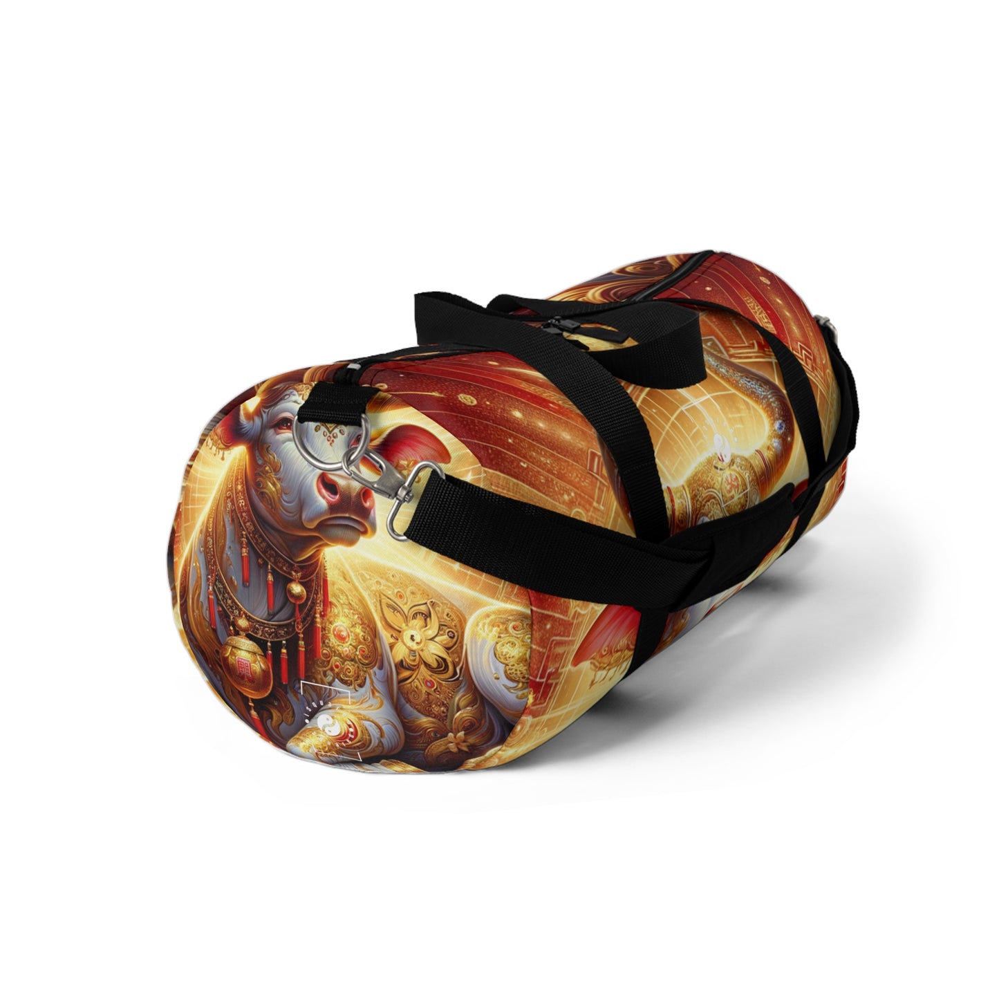 "Golden Euphoria: A Dance of the Divine Bovine" - Duffle Bag