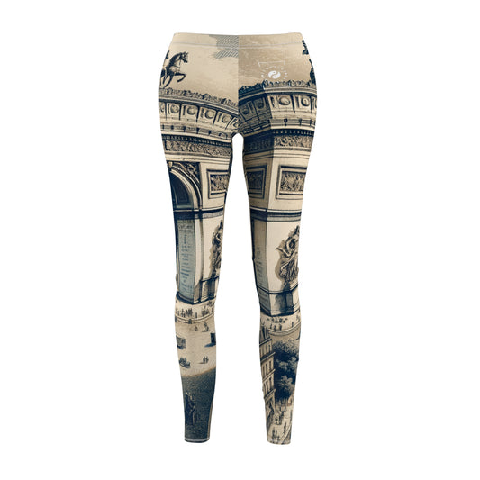 "Majesty of the Arc: A Napoleon Era Portrait" - Casual Leggings