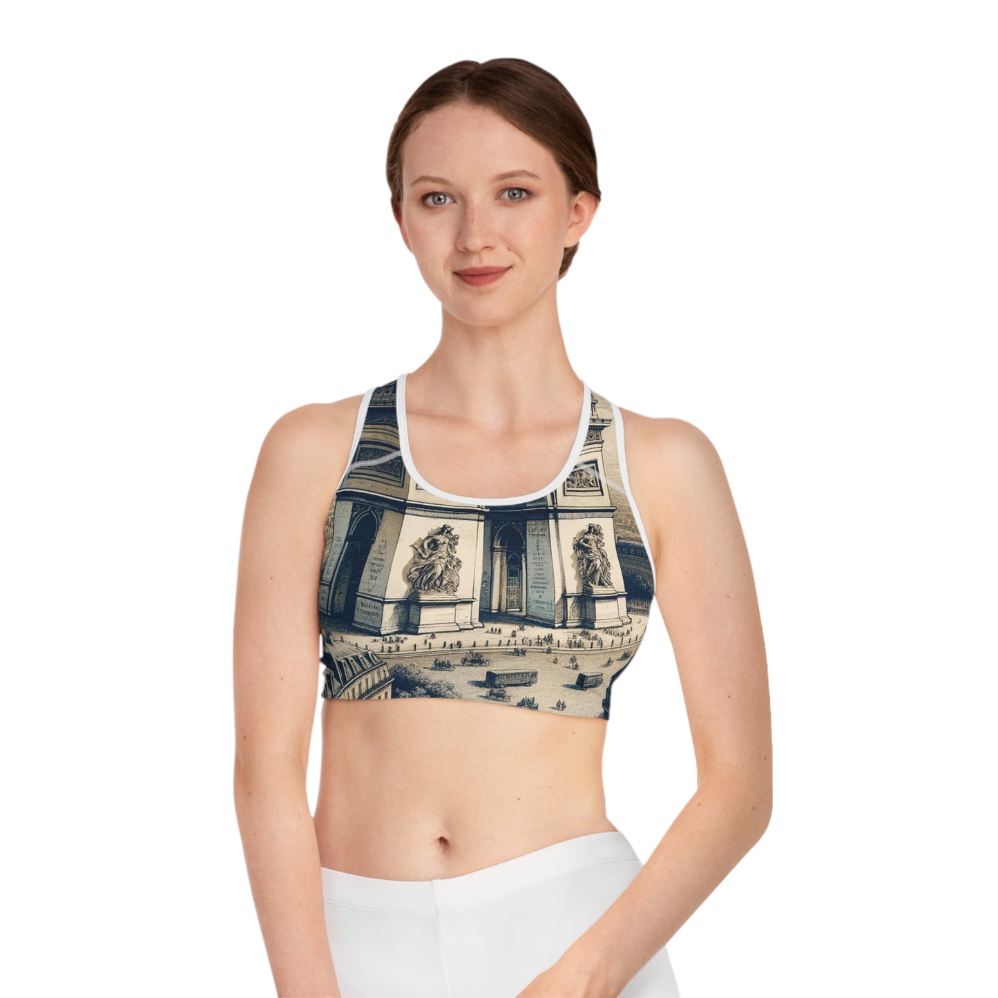 "Majesty of the Arc: A Napoleon Era Portrait" - High Performance Sports Bra