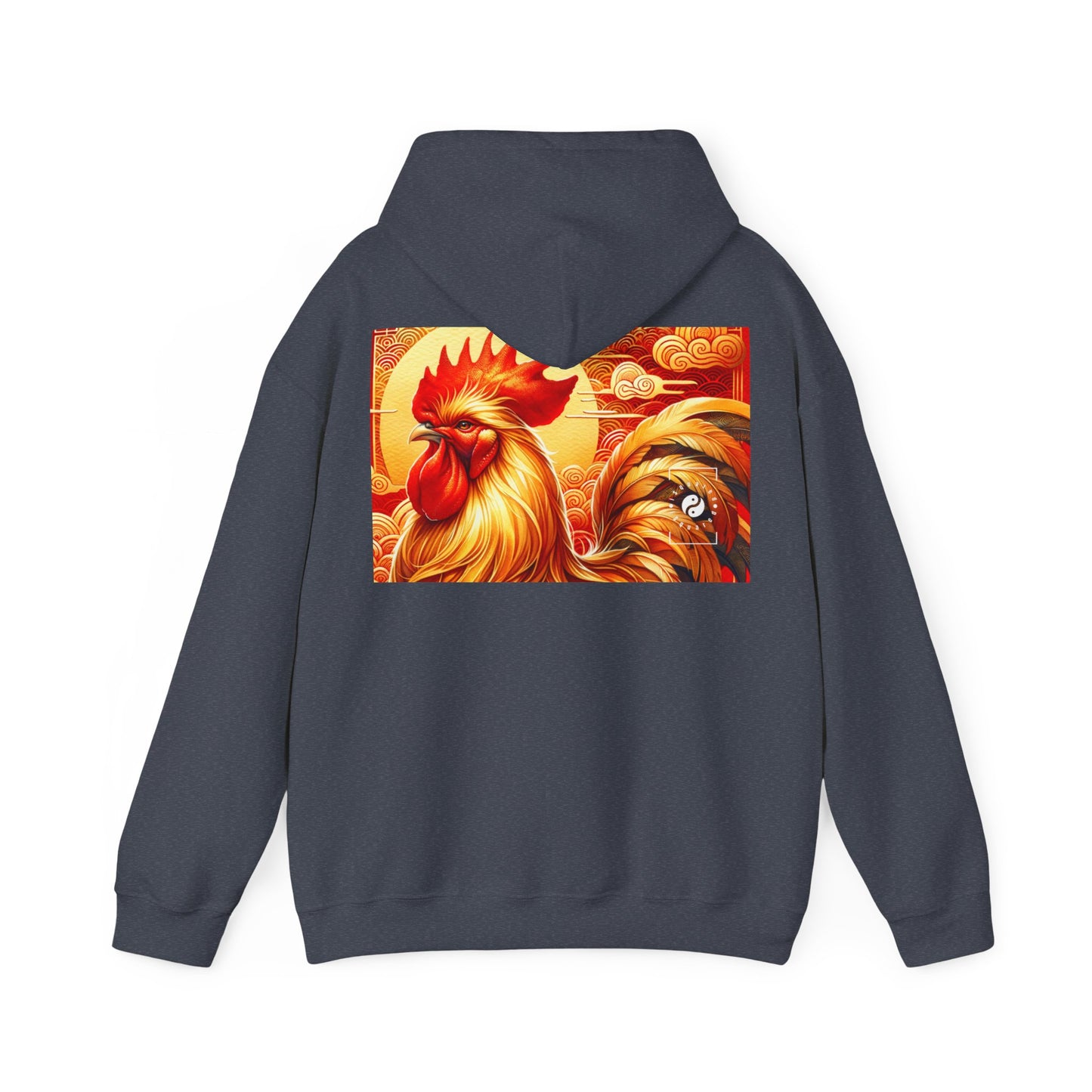 "Crimson Dawn: The Golden Rooster's Rebirth" - Hoodie