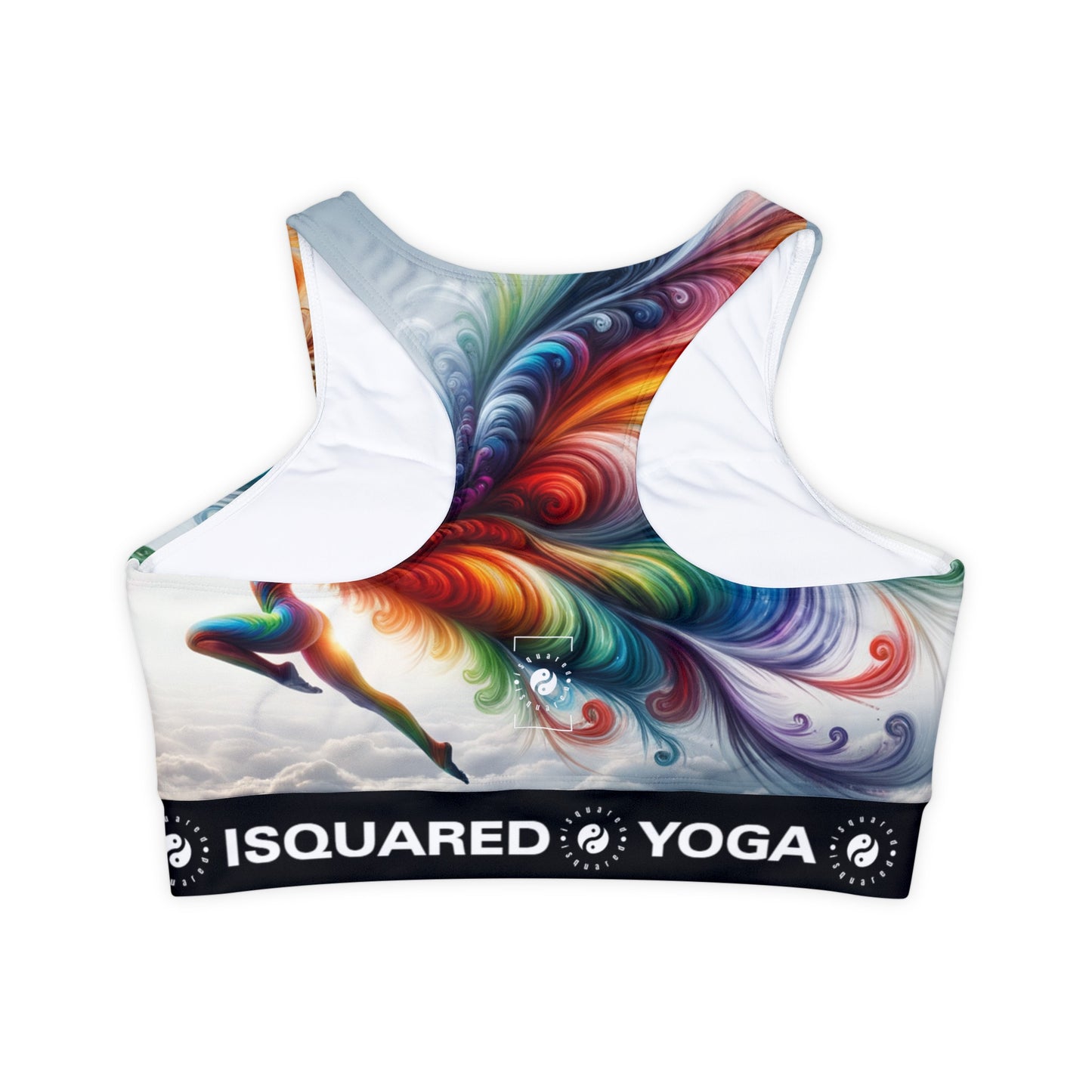 "Yogini's Rainbow Flight" - Lined & Padded Sports Bra