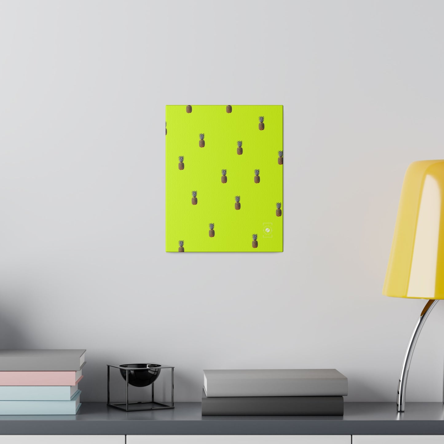 #D7FF11 Sharp Yellow + Pineapple - Art Print Canvas