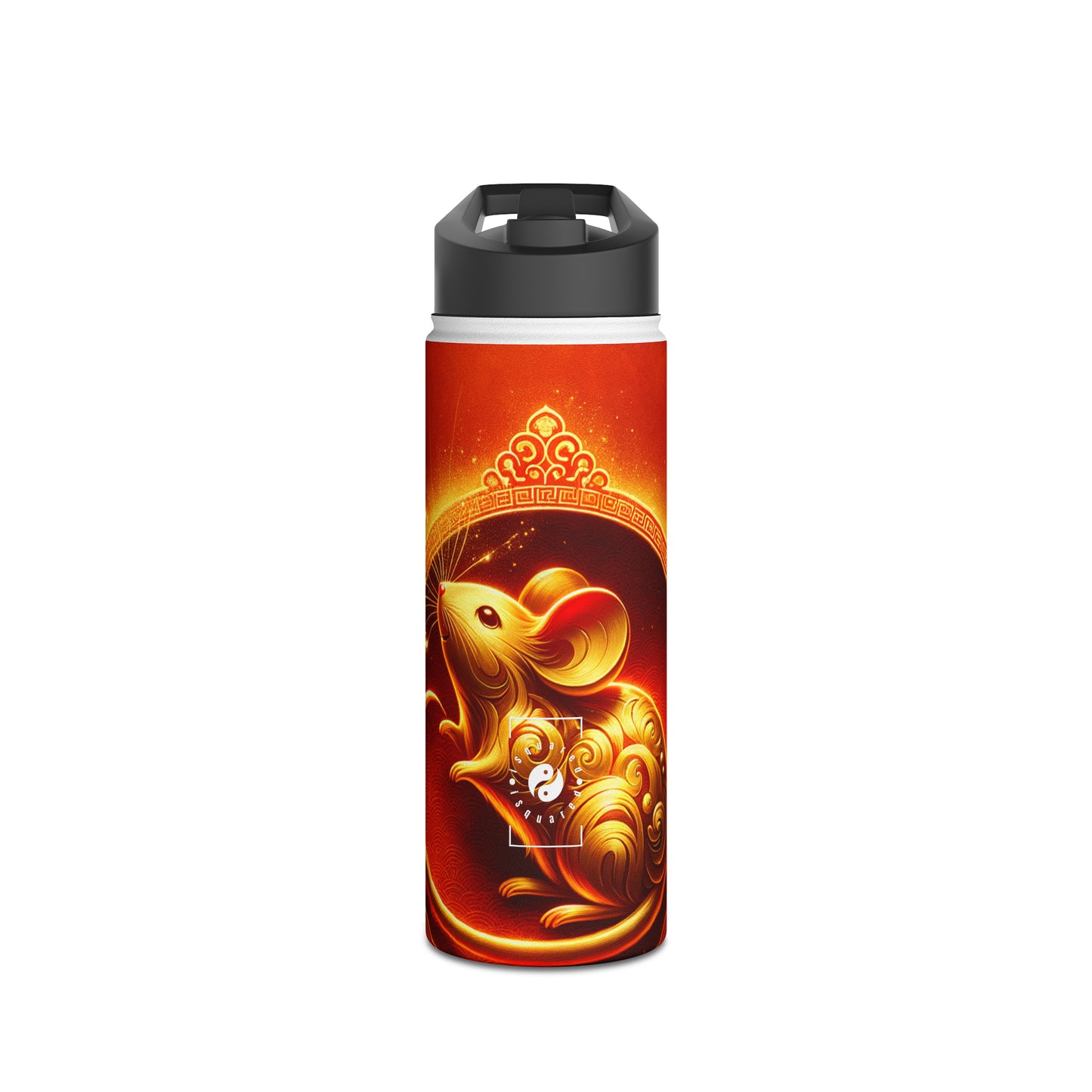 "Golden Emissary: A Lunar New Year's Tribute" - Water Bottle