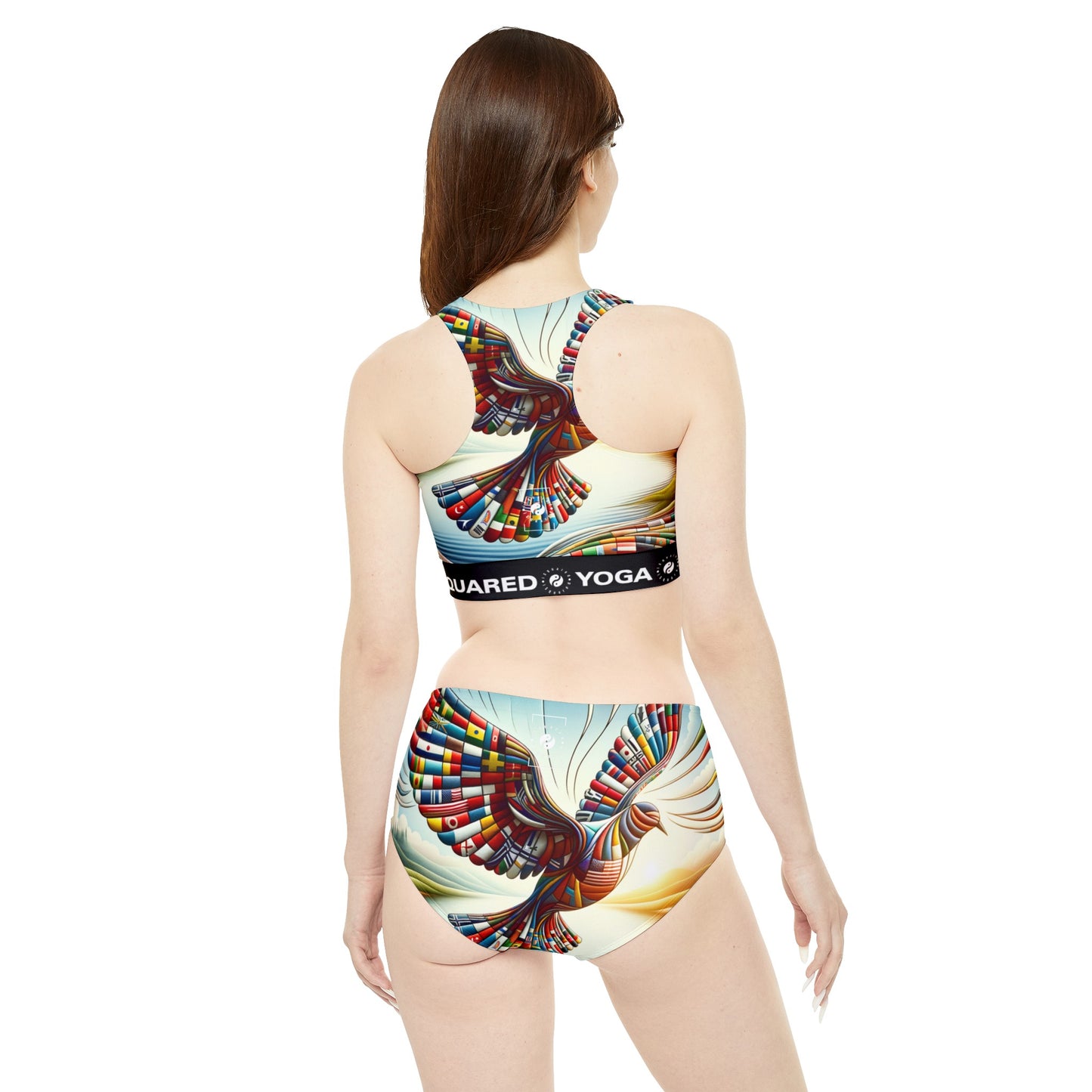 "Global Tapestry of Tranquility" - Hot Yoga Bikini Set