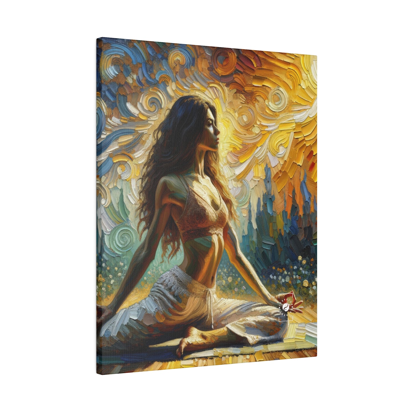 "Golden Warrior: A Tranquil Harmony" - Art Print Canvas