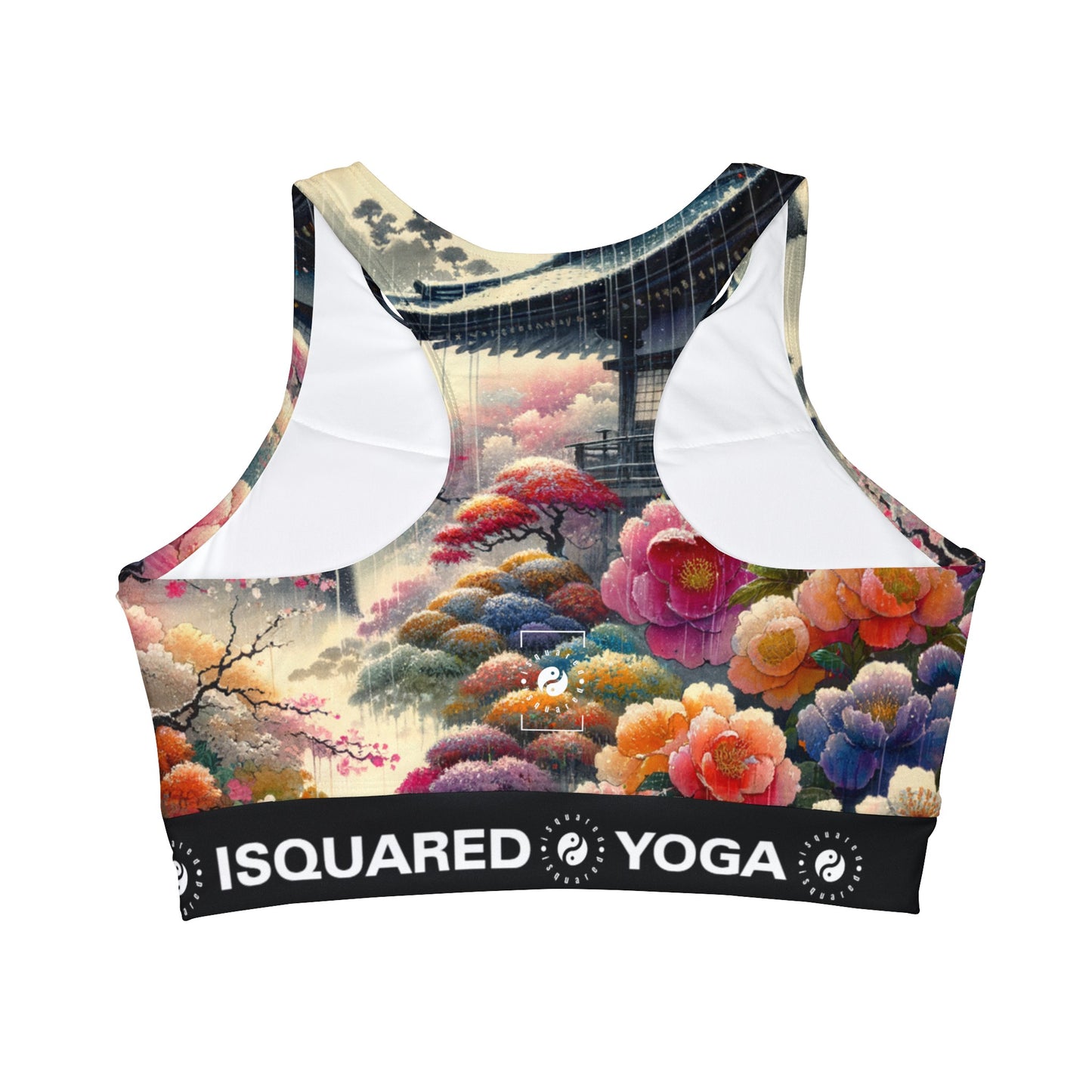 "Rain-drenched Sakura Spectrum" - High Neck Crop Top