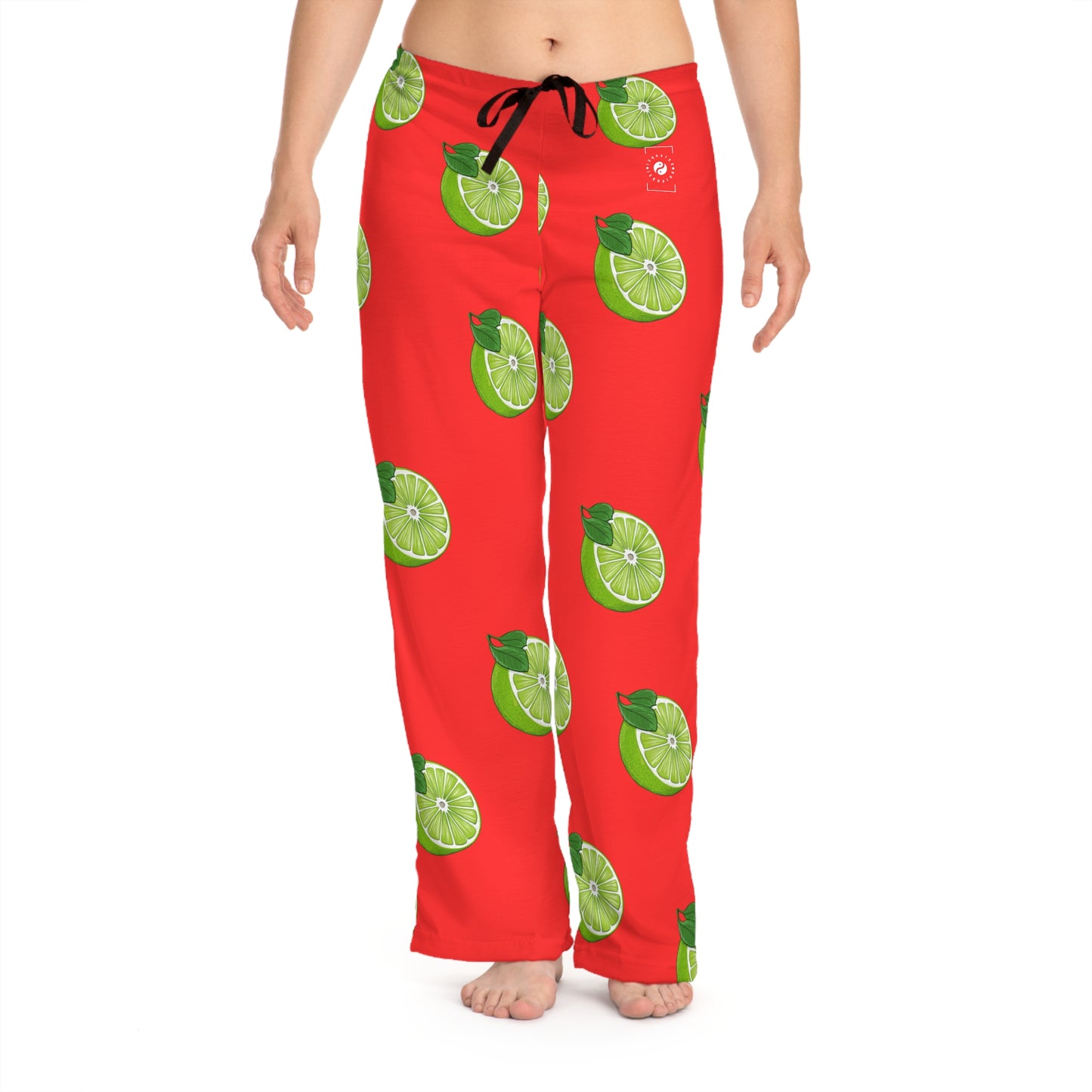 #FF3131 Bright Orange + Lime - Women lounge pants