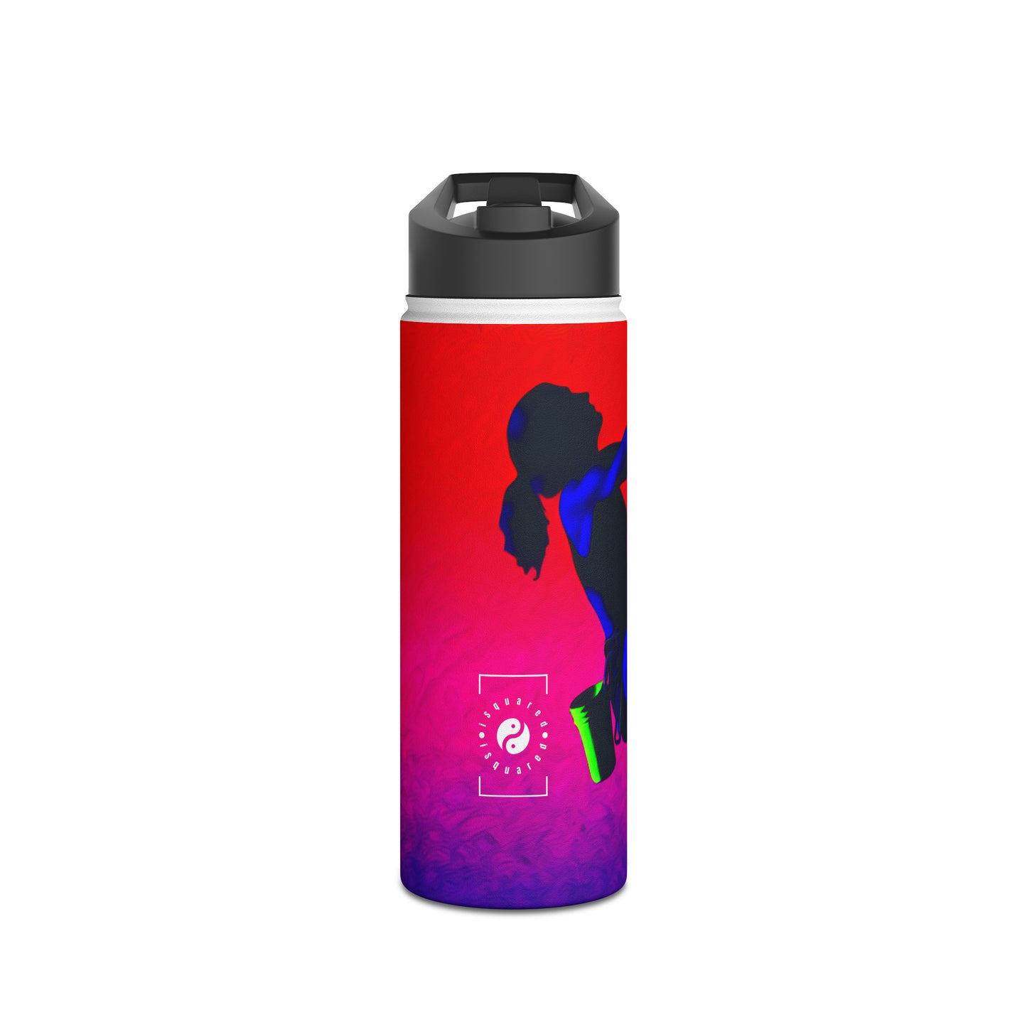 "Technicolour Ascent: The Digital Highline" - Water Bottle