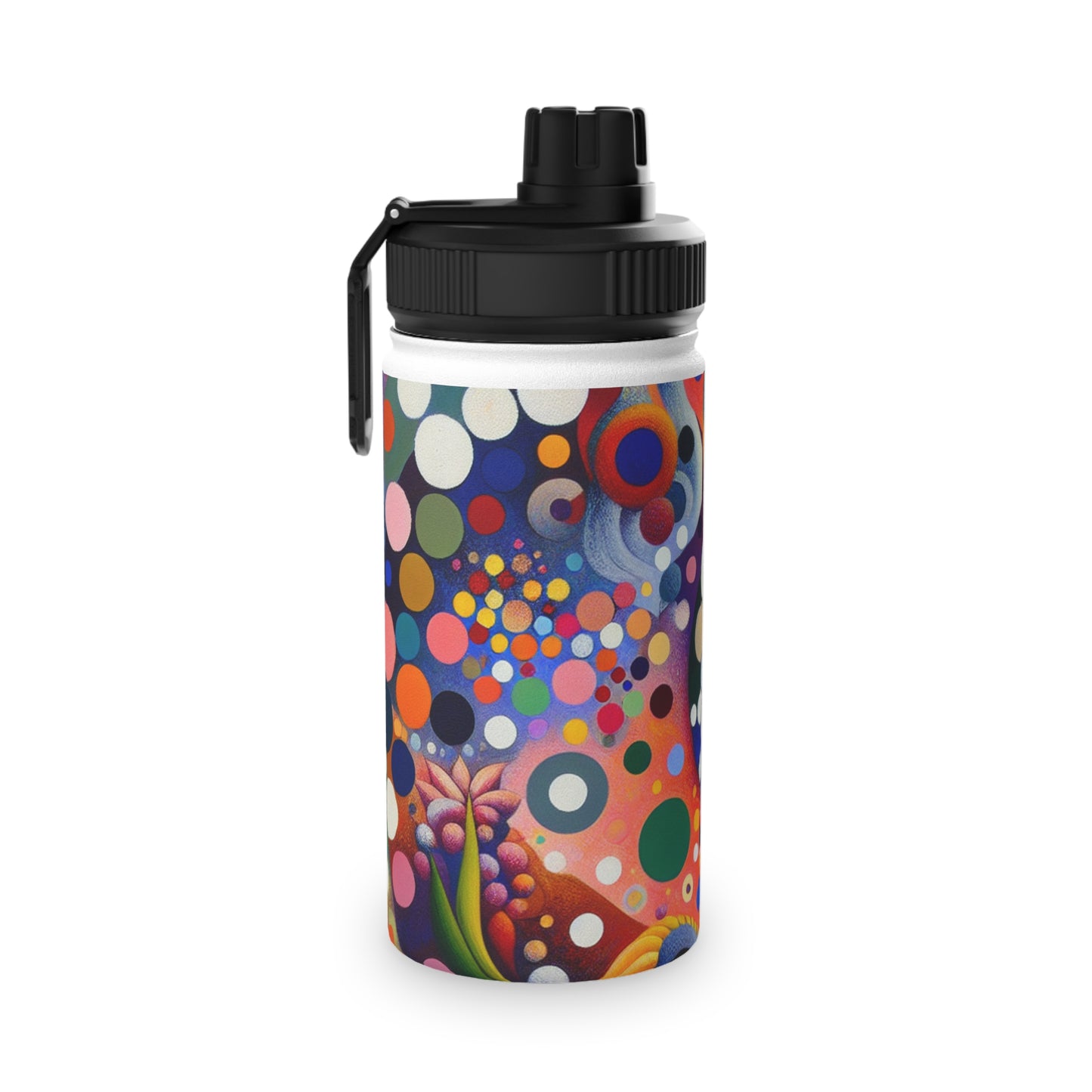 "Polka Petals in Yogic Surrealism: An Artistic Salute to Kusama and Kahlo" - Sports Water Bottle