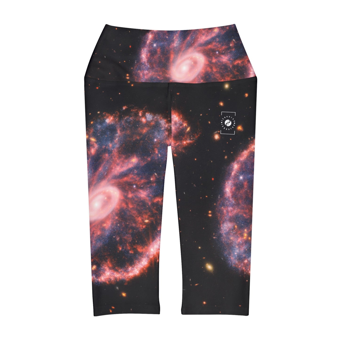 Cartwheel Galaxy (NIRCam and MIRI Composite Image) - High Waisted Capri Leggings