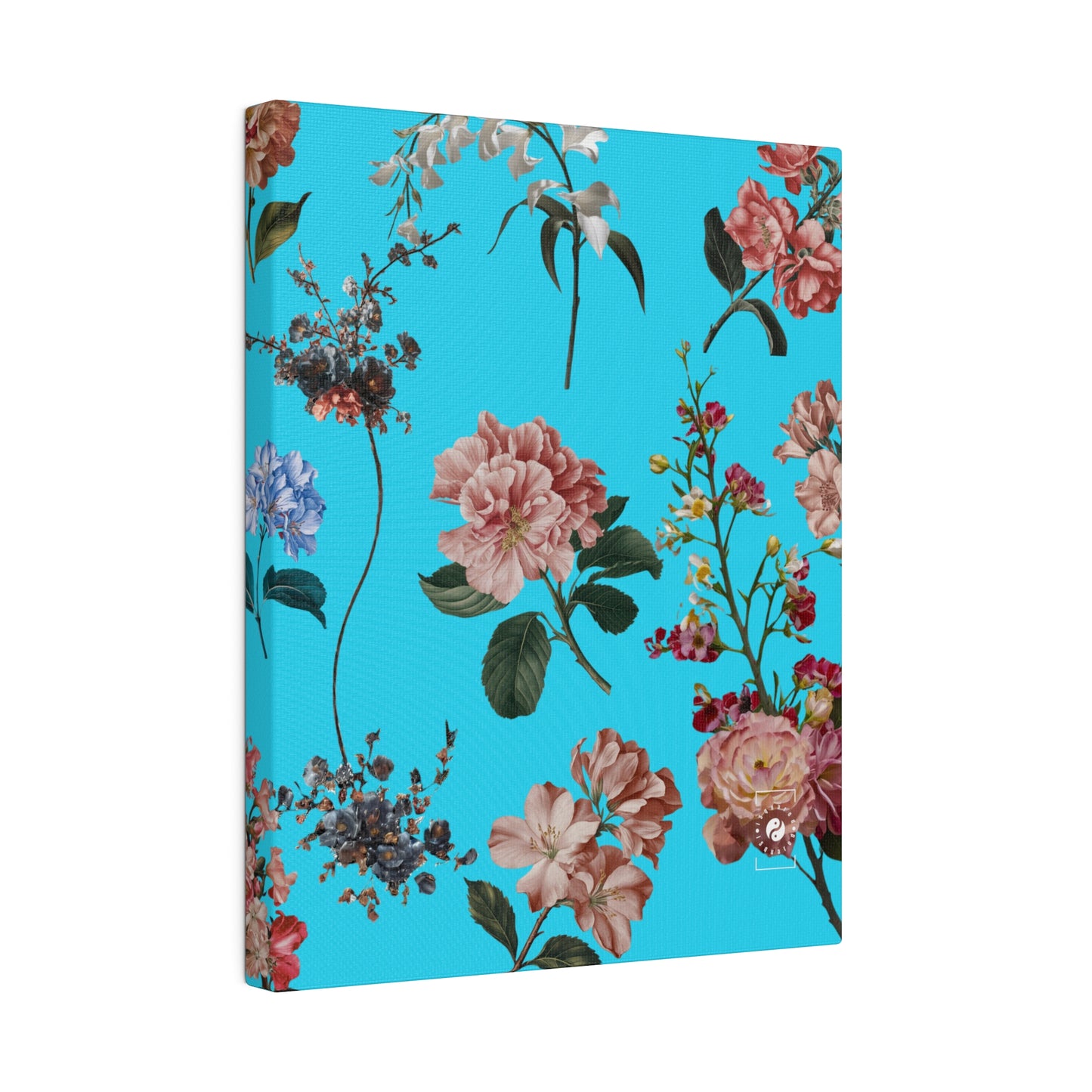 Botanicals on Azure - Art Print Canvas