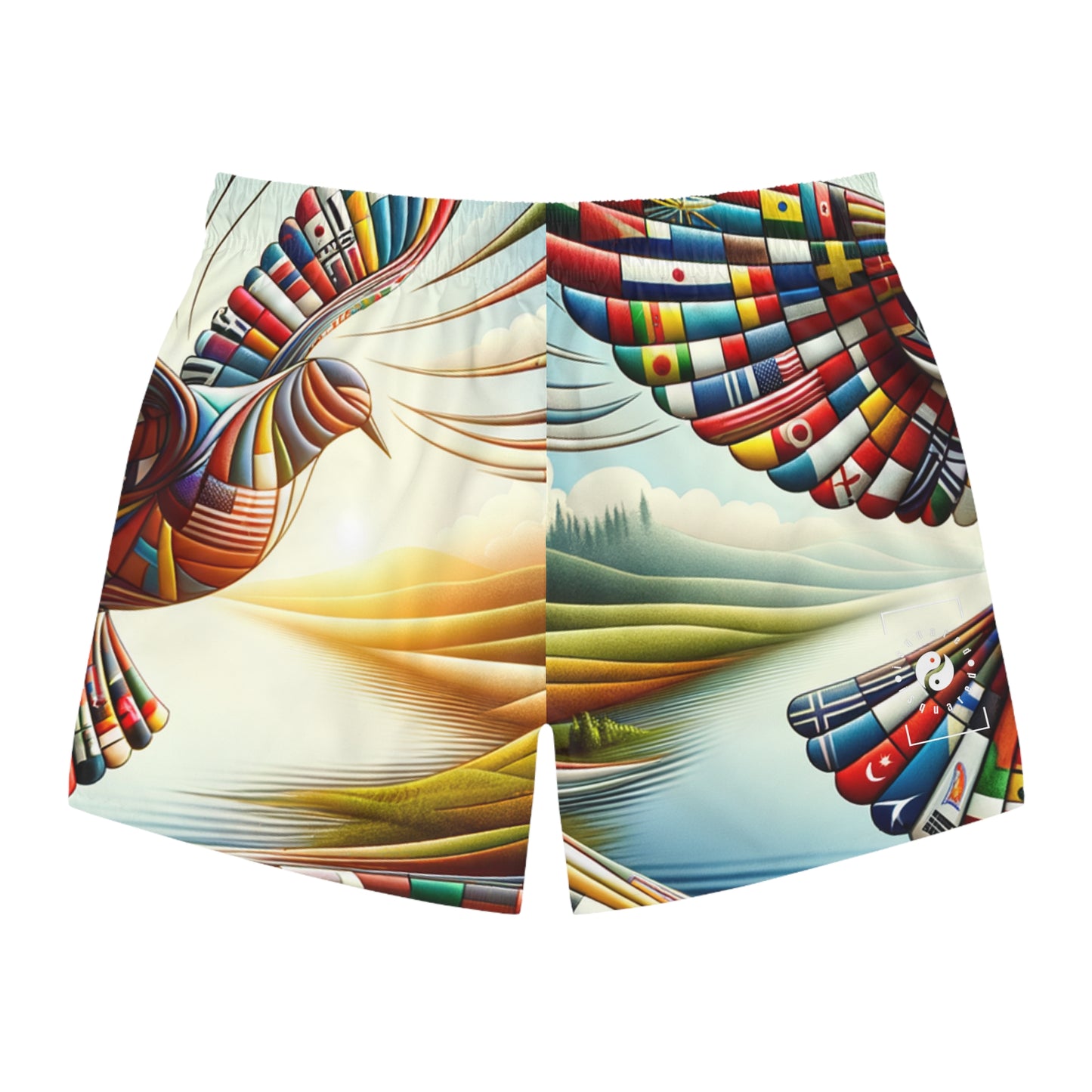 "Global Tapestry of Tranquility" - Swim Trunks for Men