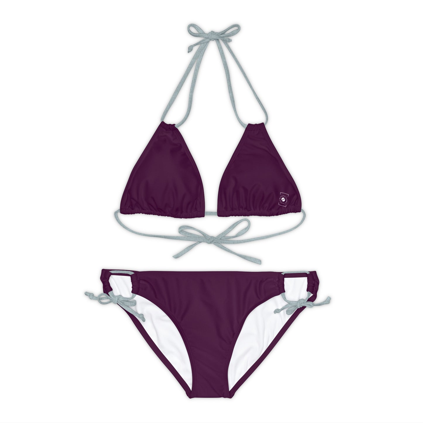 Deep Burgundy - Lace-up Bikini Set