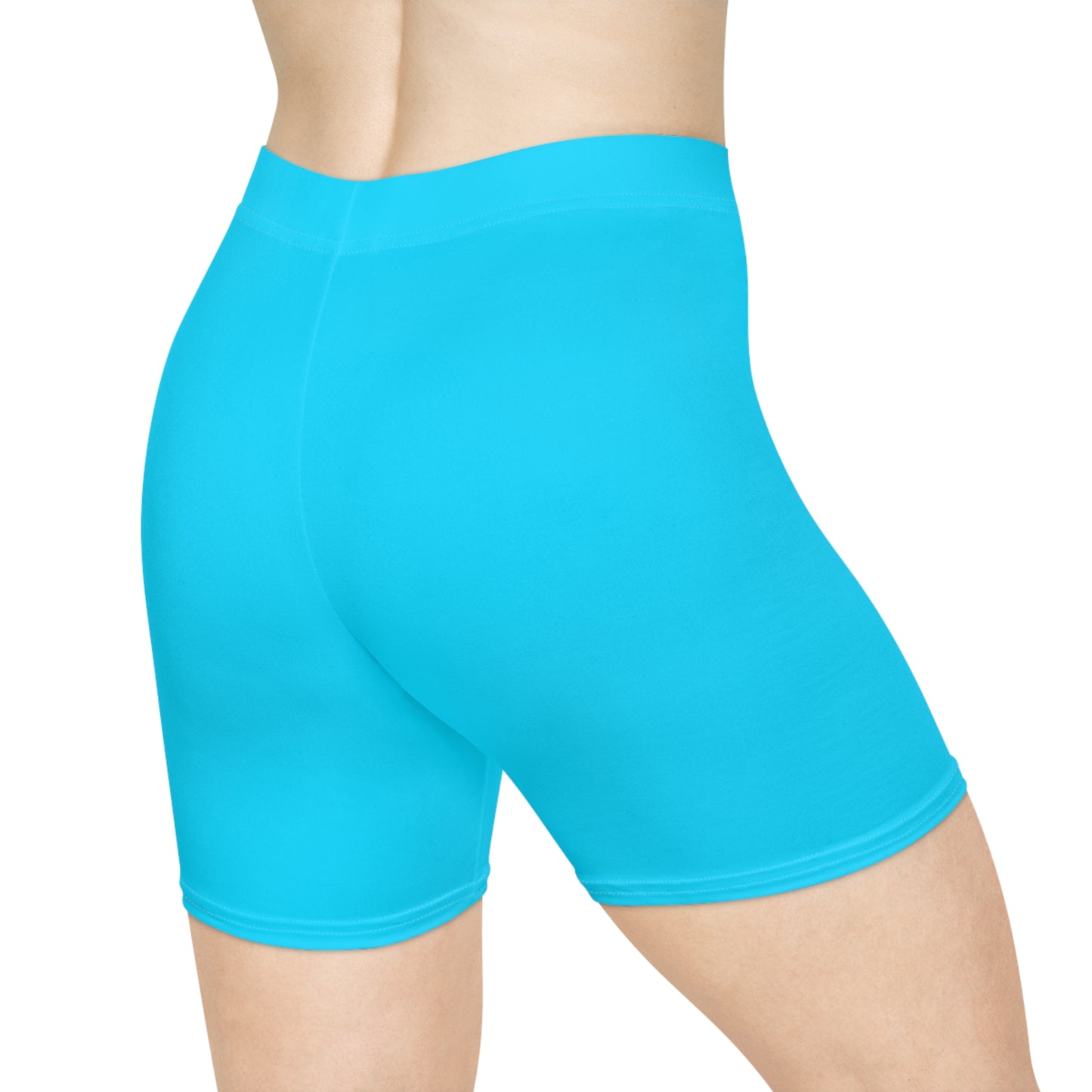 #04D9FF  Neon Blue - Hot Yoga Short