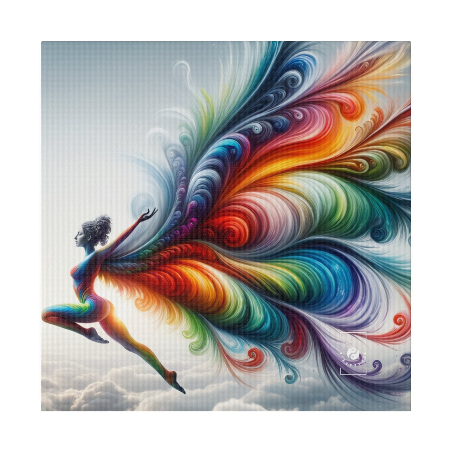 "Yogini's Rainbow Flight" - Art Print Canvas