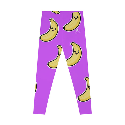 #D65BFF Purple + Banana - Unisex Tights