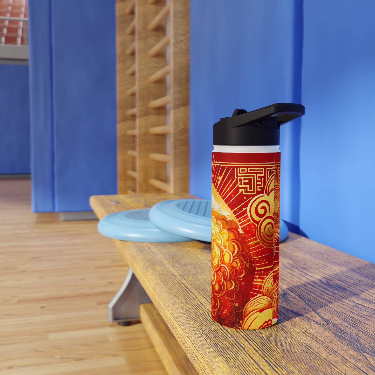 "Auspicious Gold of Divine Ewe: A Lunar New Year Revelry" - Water Bottle