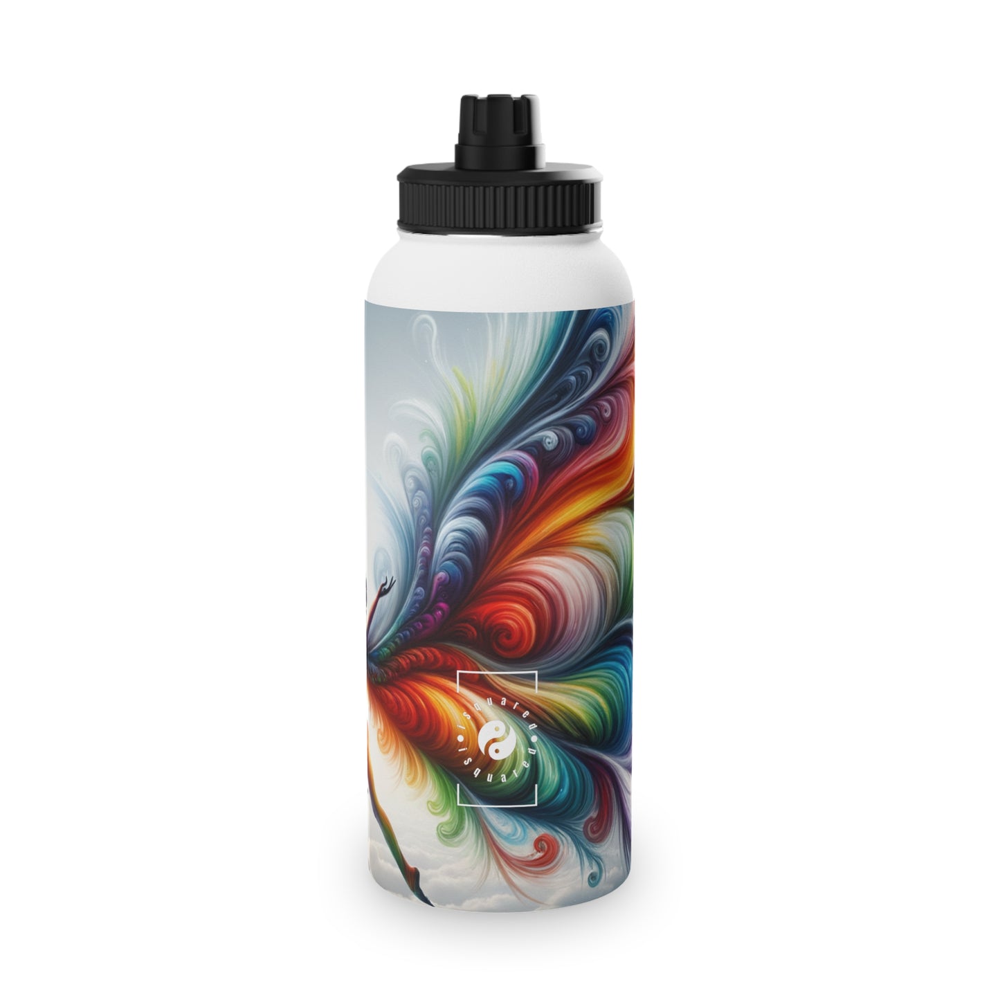 "Yogini's Rainbow Flight" - Sports Water Bottle