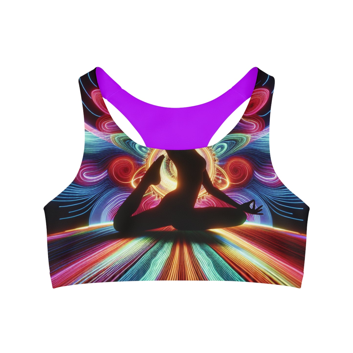 "Neon Zenith : Chromatic Balance" - Soutien-gorge de sport sans couture 