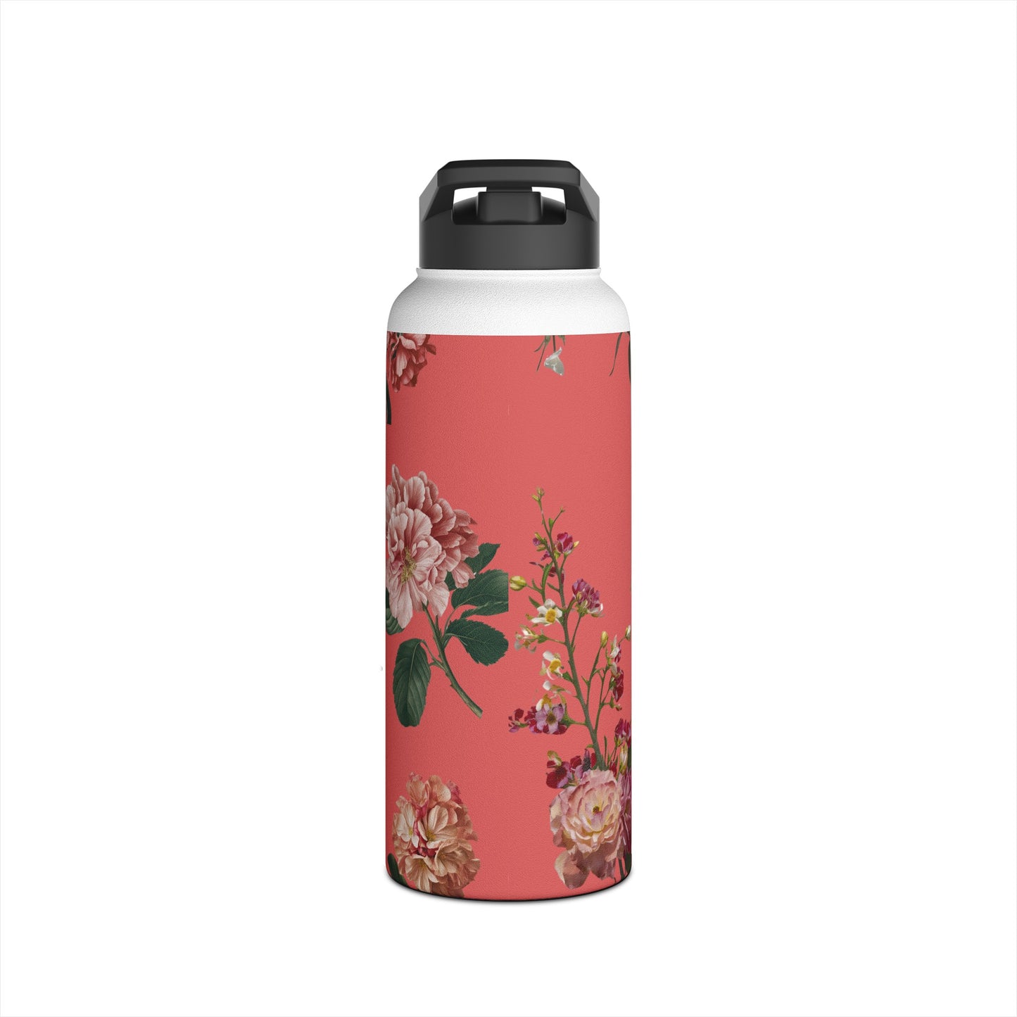 Botanicals on Coral - Water Bottle