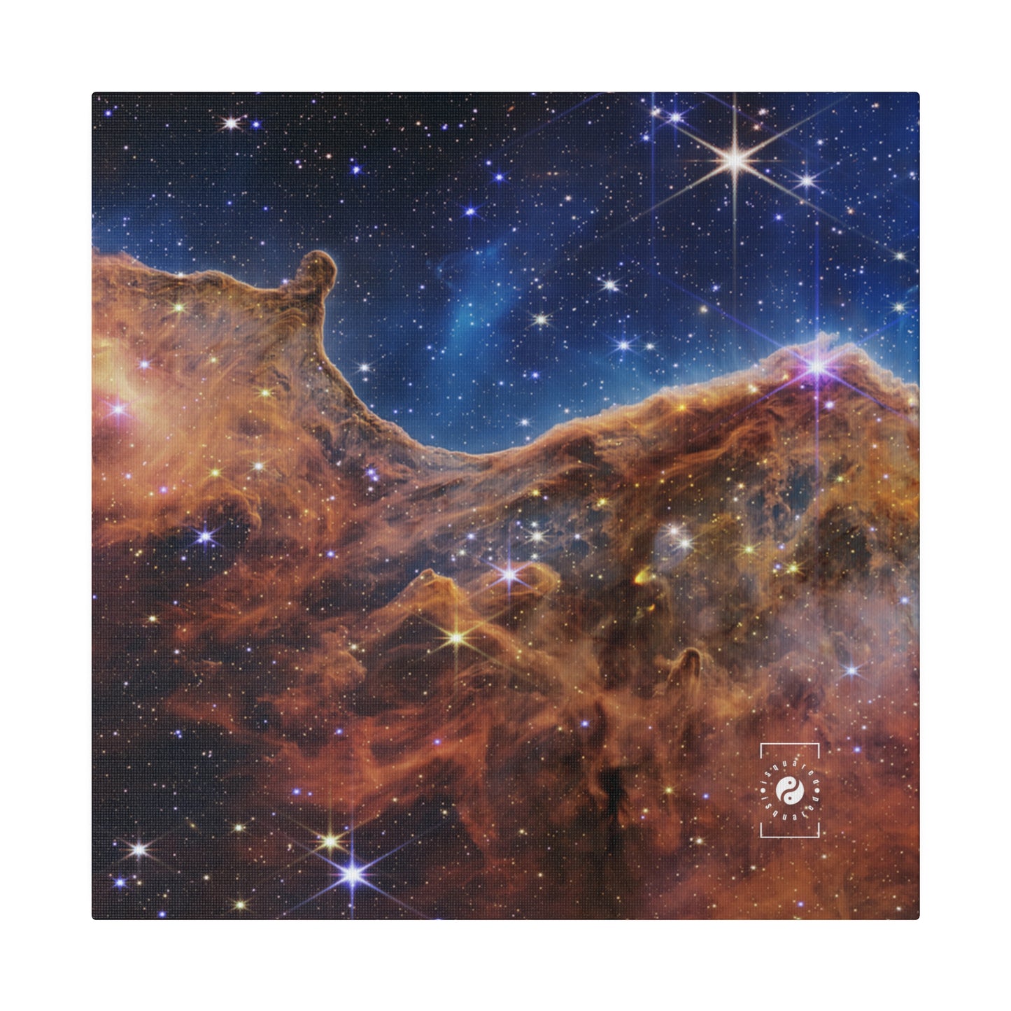 “Cosmic Cliffs” in the Carina Nebula (NIRCam Image) - JWST Collection - Art Print Canvas