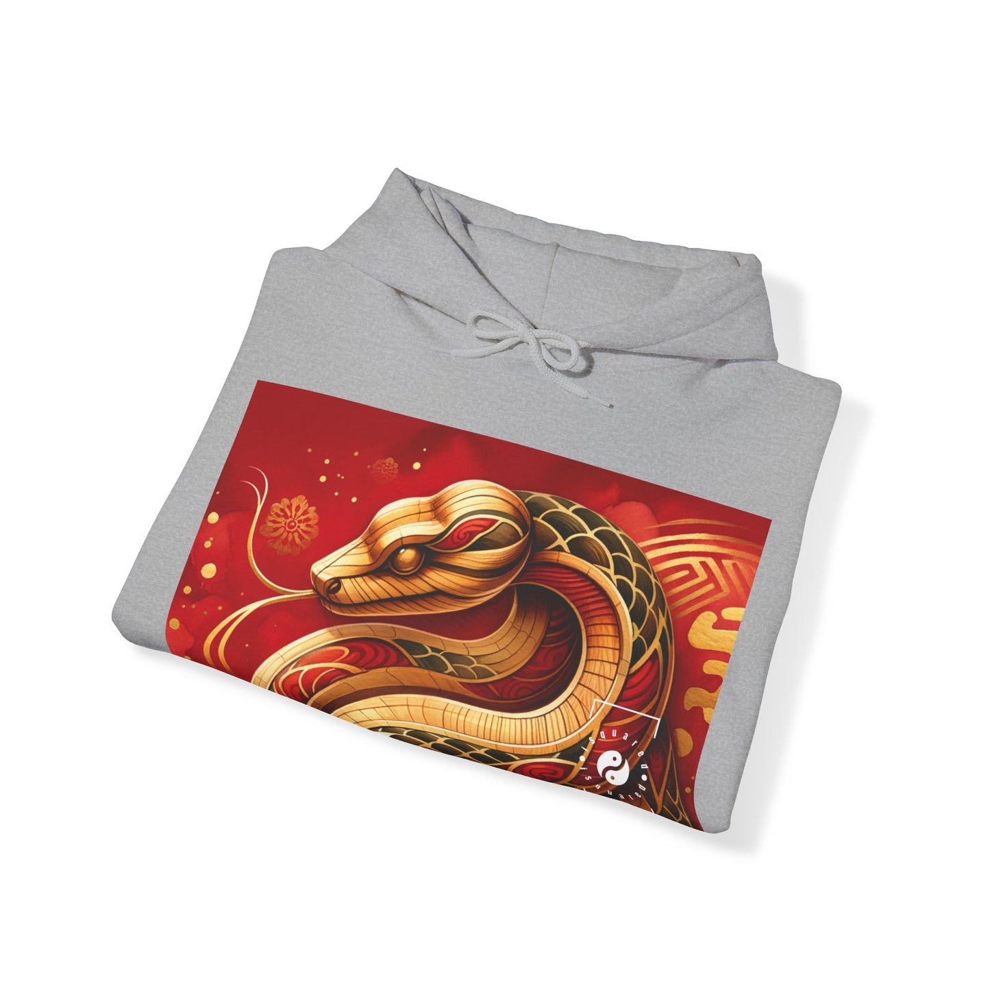 "Crimson Serenity: The Golden Snake" - Hoodie