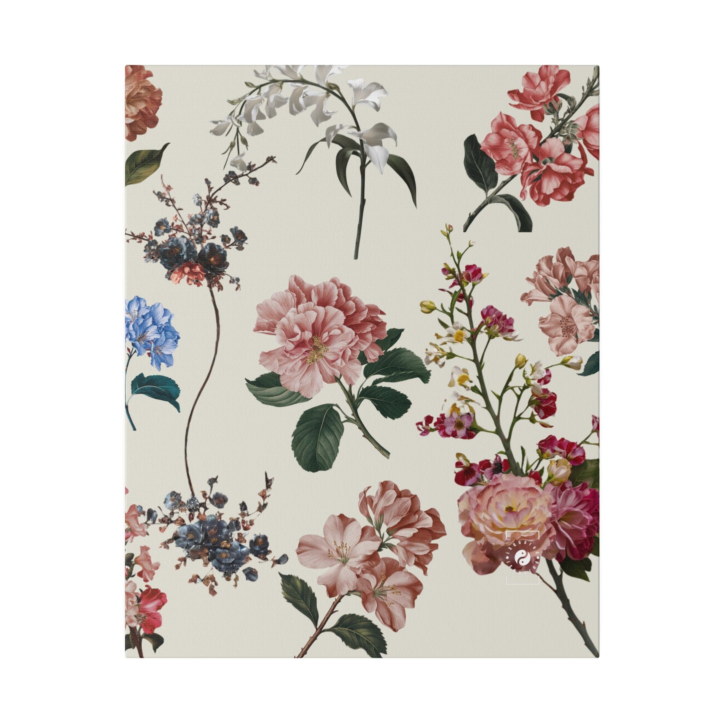 Botanicals on Beige - Art Print Canvas