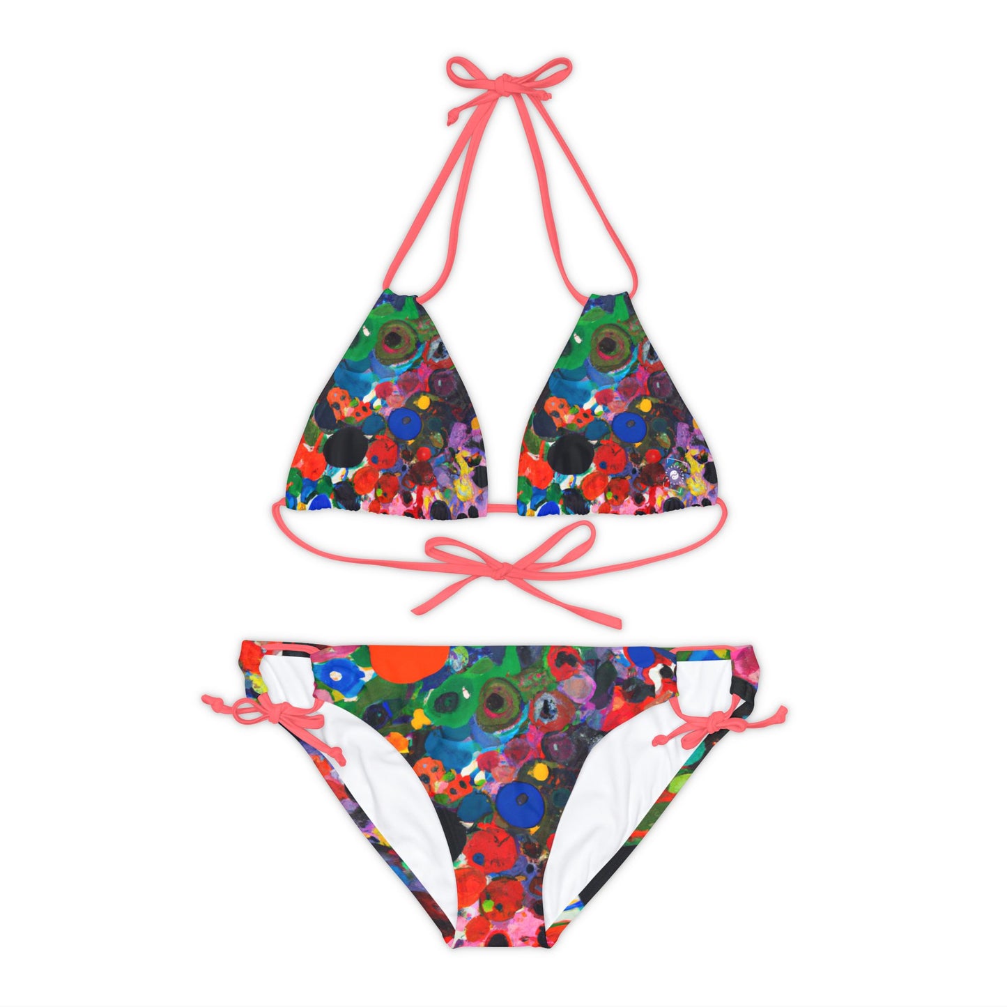 Ink drops meditation - Lace-up Bikini Set