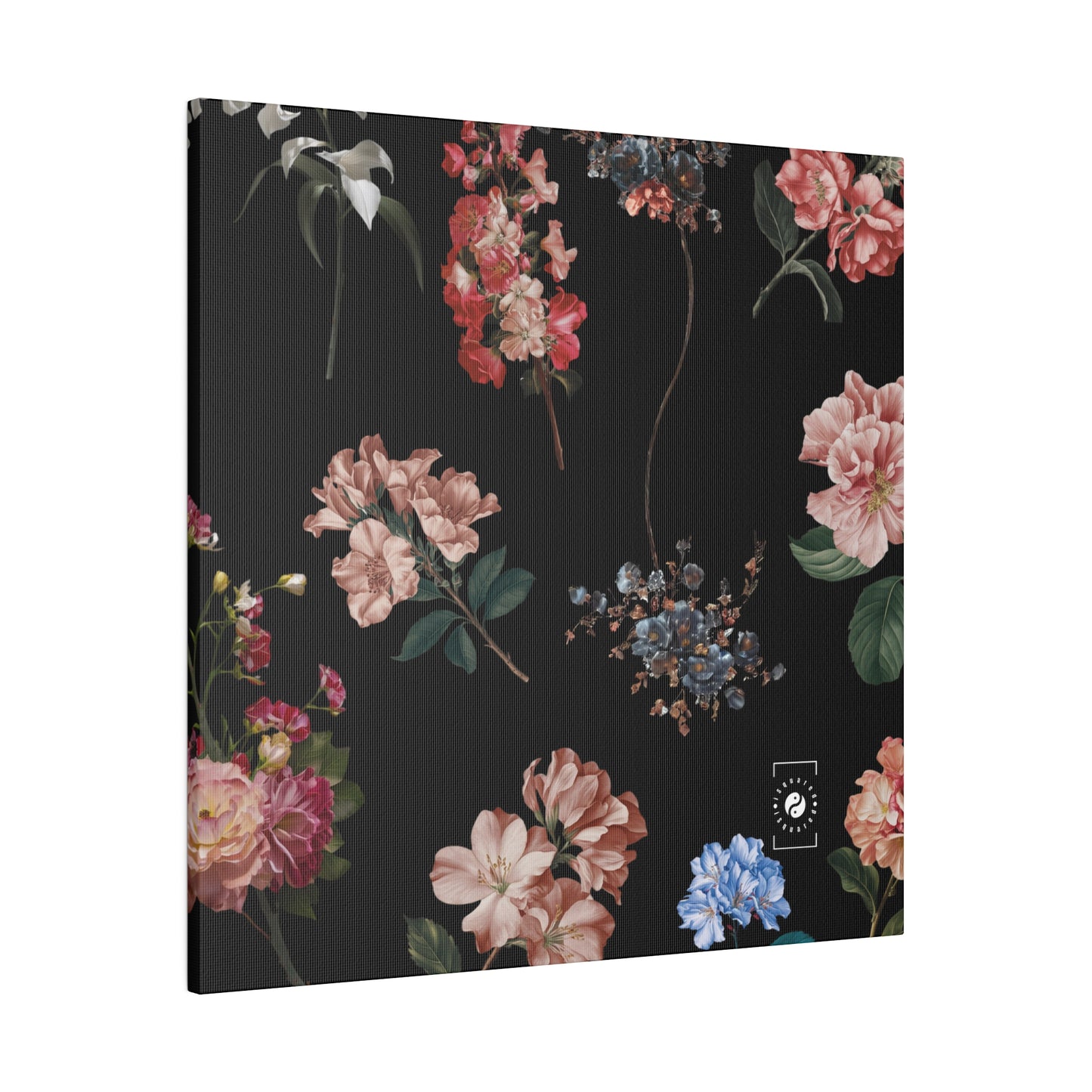 Botanicals on Black - Art Print Canvas