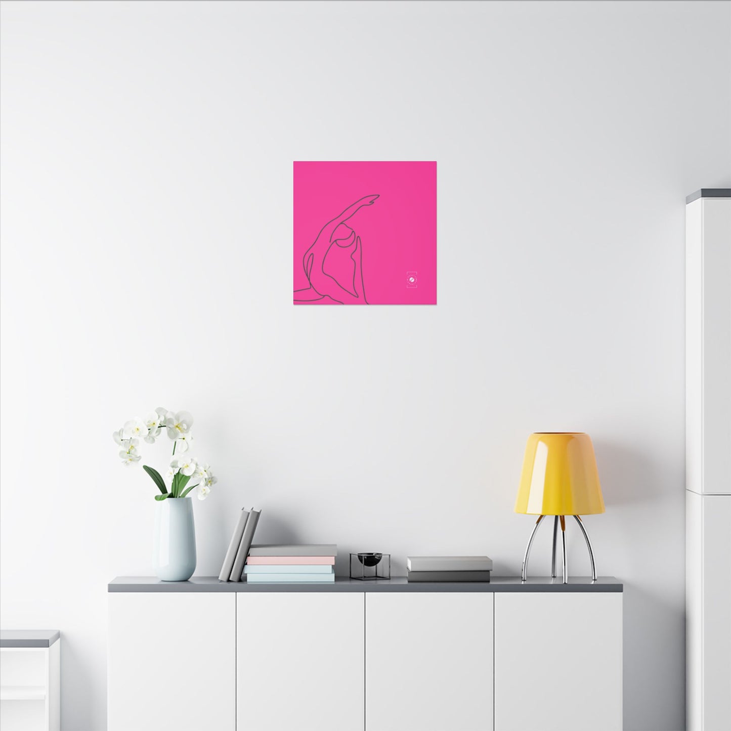 Line Art Pigeon Pose - Art Print Canvas