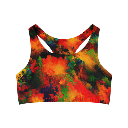 Luminous Whispers Symphony - Seamless Sports Bra