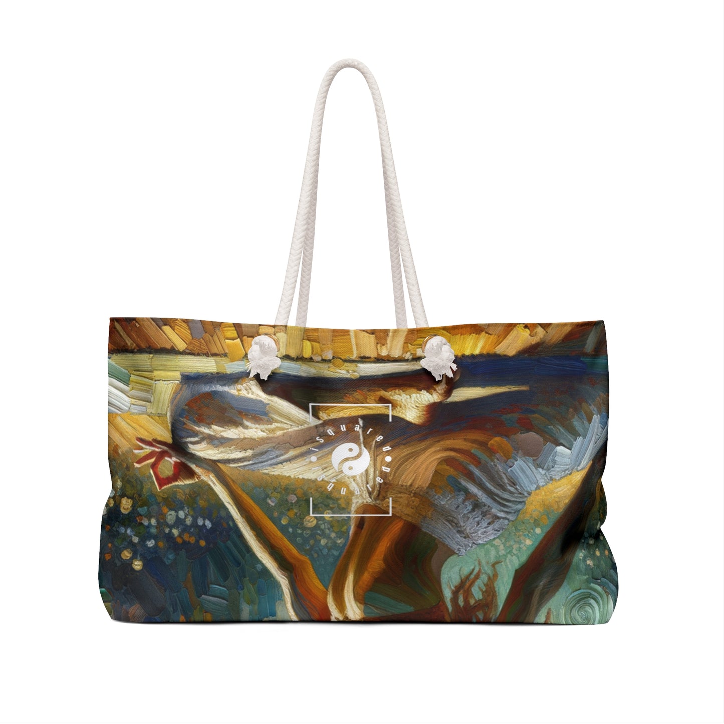 "Golden Warrior: A Tranquil Harmony" - Casual Yoga Bag