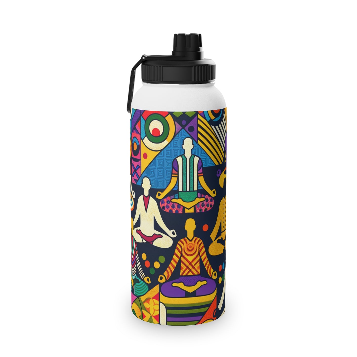 "Vibrant Sadana: Unleashing the Prana in Nouveau Réalité" - Sports Water Bottle