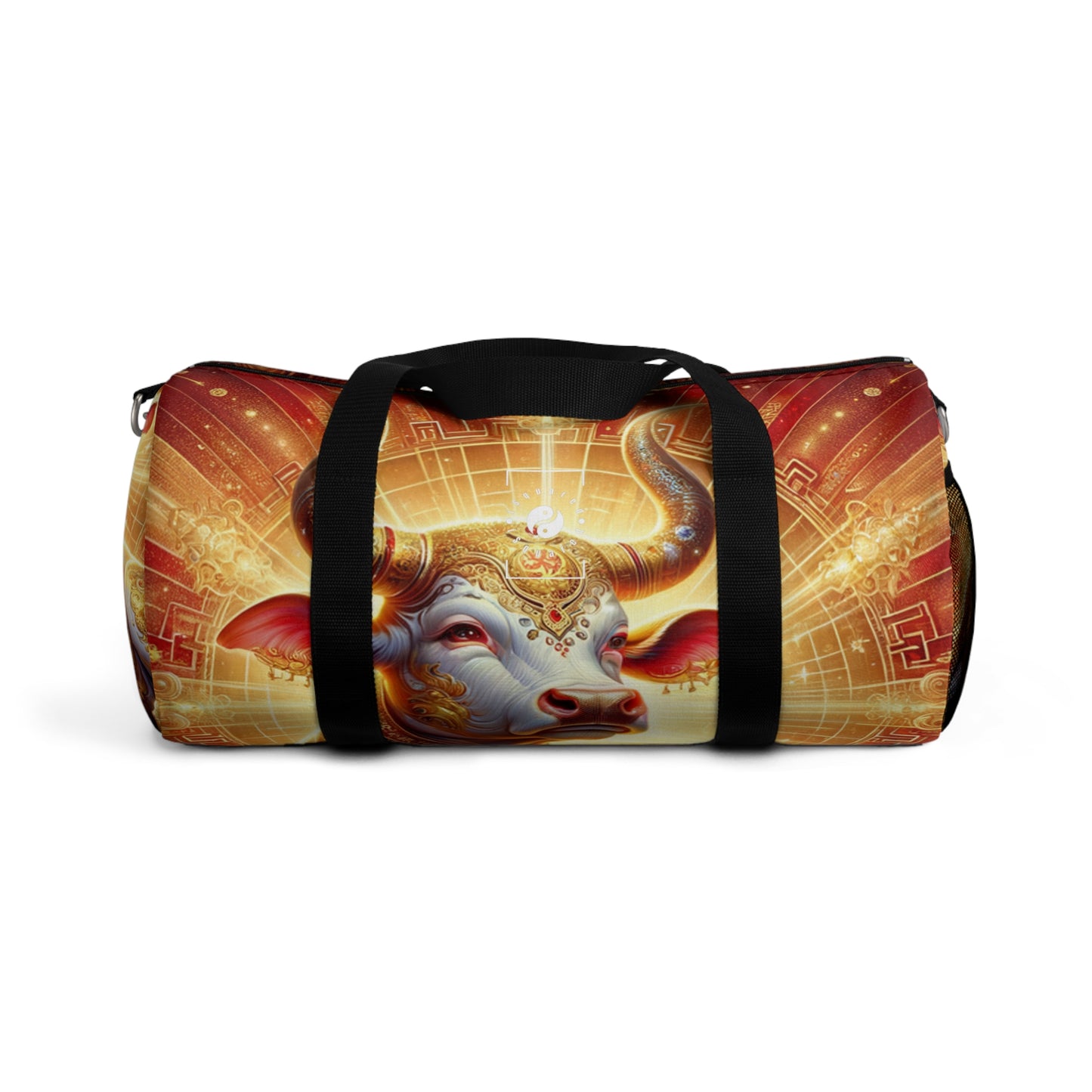 "Golden Euphoria: A Dance of the Divine Bovine" - Duffle Bag