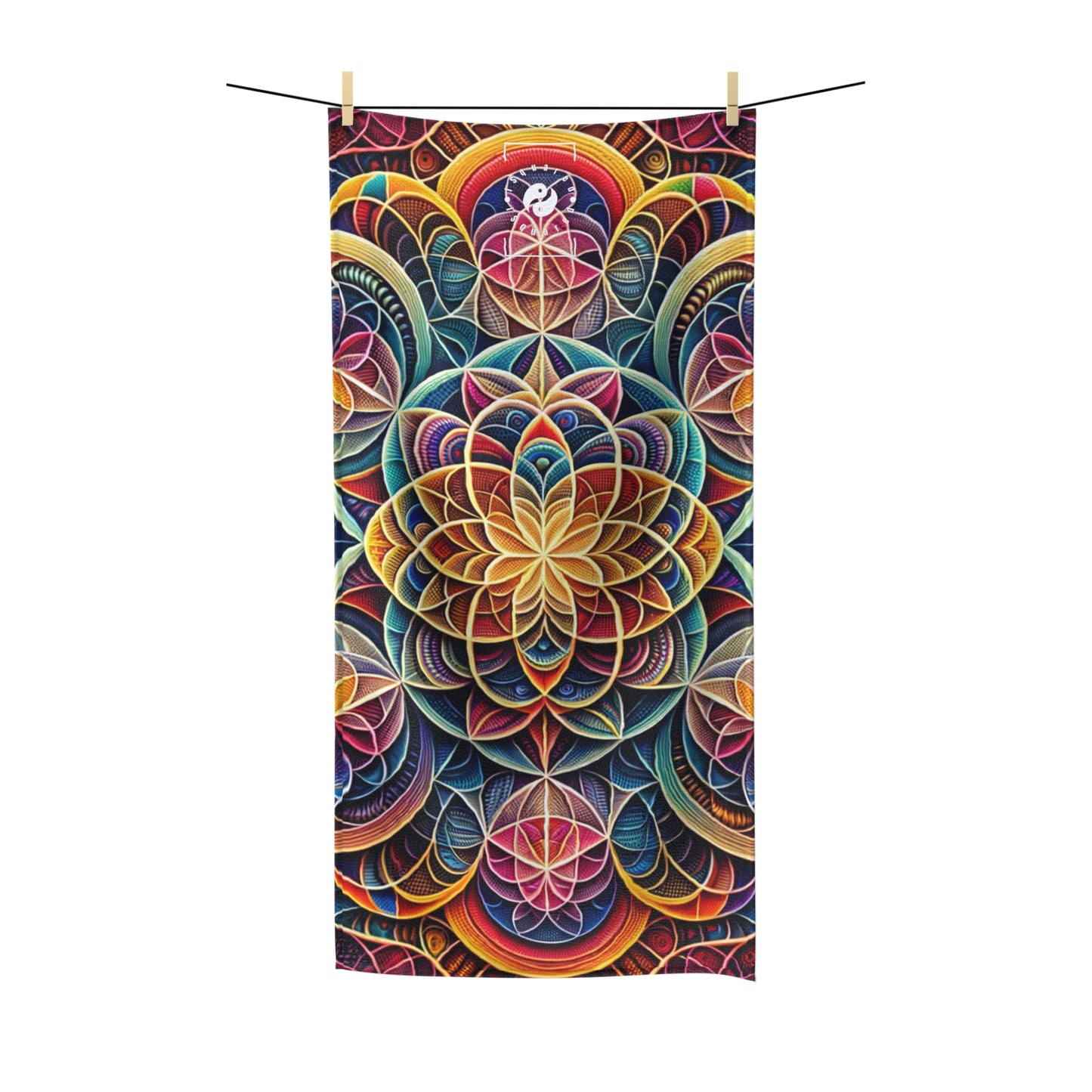 "Sacred Symmetry: Infinite Radiance of Love" - All Purpose Yoga Towel