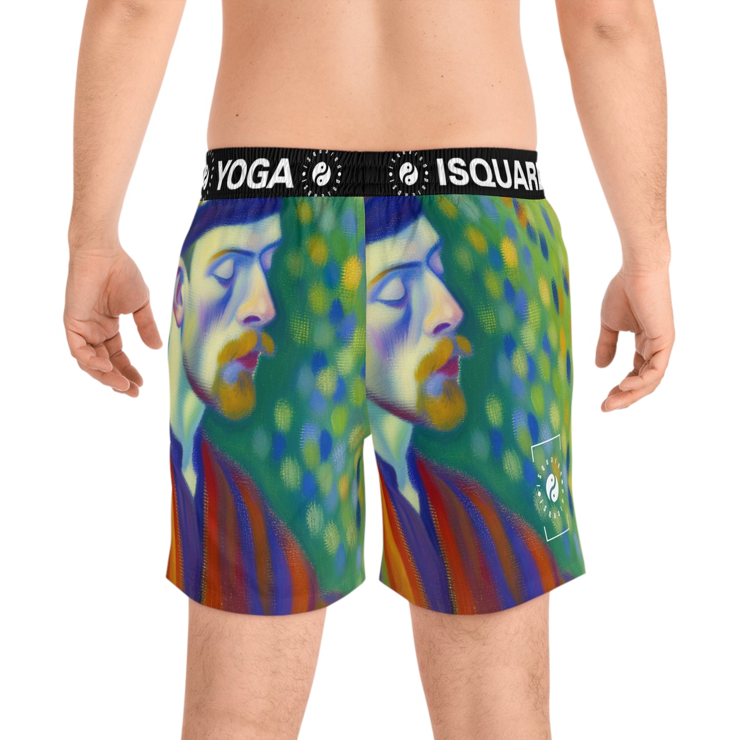 "Serene Resilience: A Frida's Solitude in hues" - Swim Shorts (Mid-Length) for Men